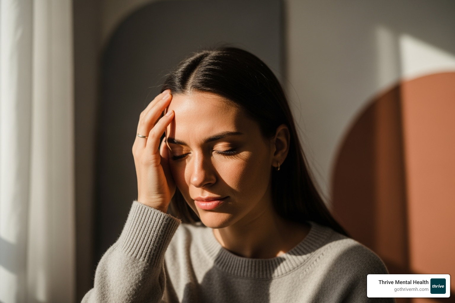 person experiencing headache - how to overcome trauma