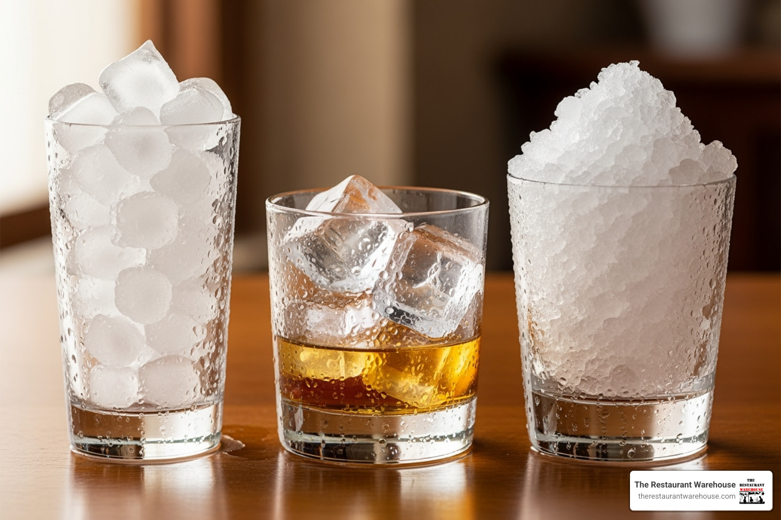 different ice types in glasses - ice maker near me