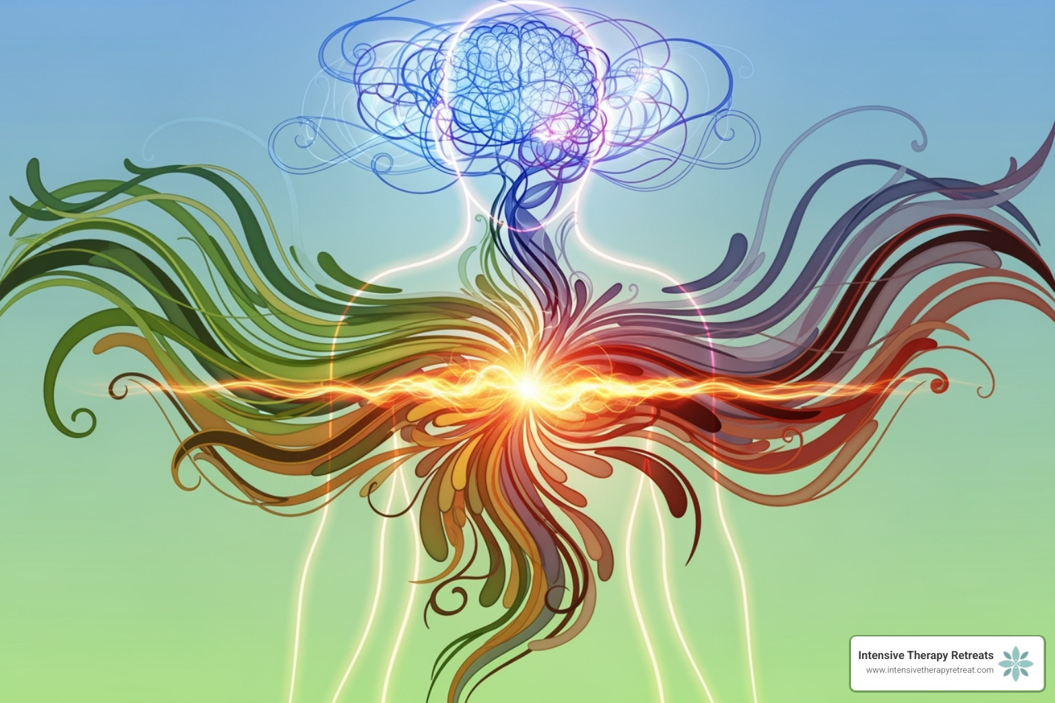 mind body emotions healing diagram - trauma therapy session overview