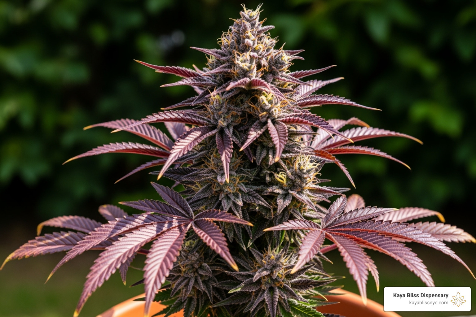 vibrant purple autoflower plant - auto flower cannabis seed strains