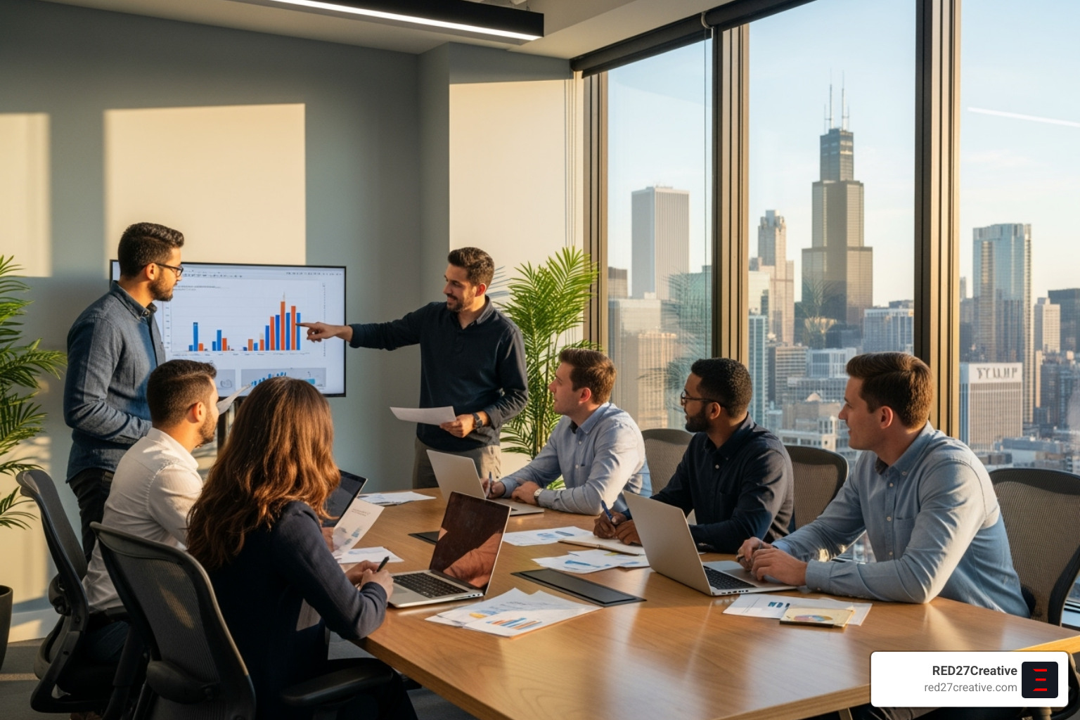 diverse team collaborating in a modern Chicago office - it consulting companies chicago diverse team collaborating in a modern Chicago office - it consulting companies chicago