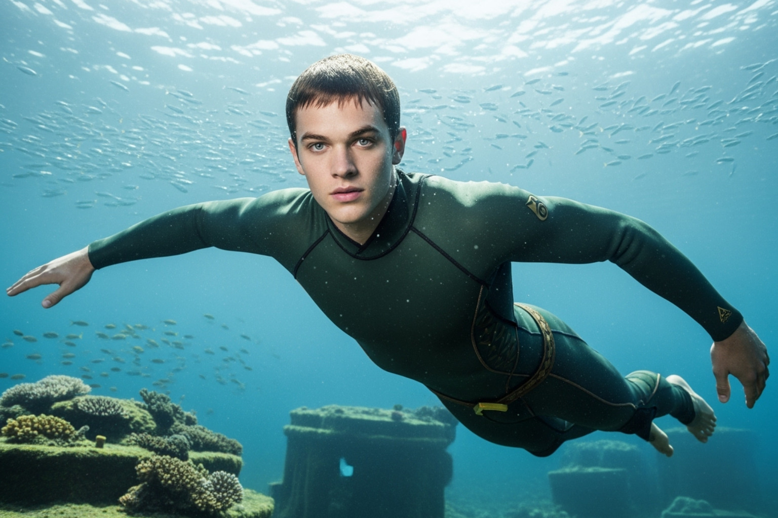 Alan Ritchson as Aquaman in Smallville -  alan ritchson