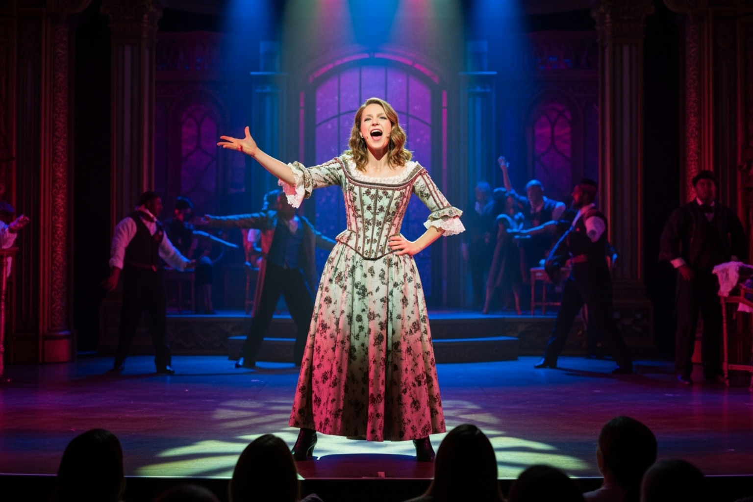 Melissa Benoist performing in a musical production - melissa benoist