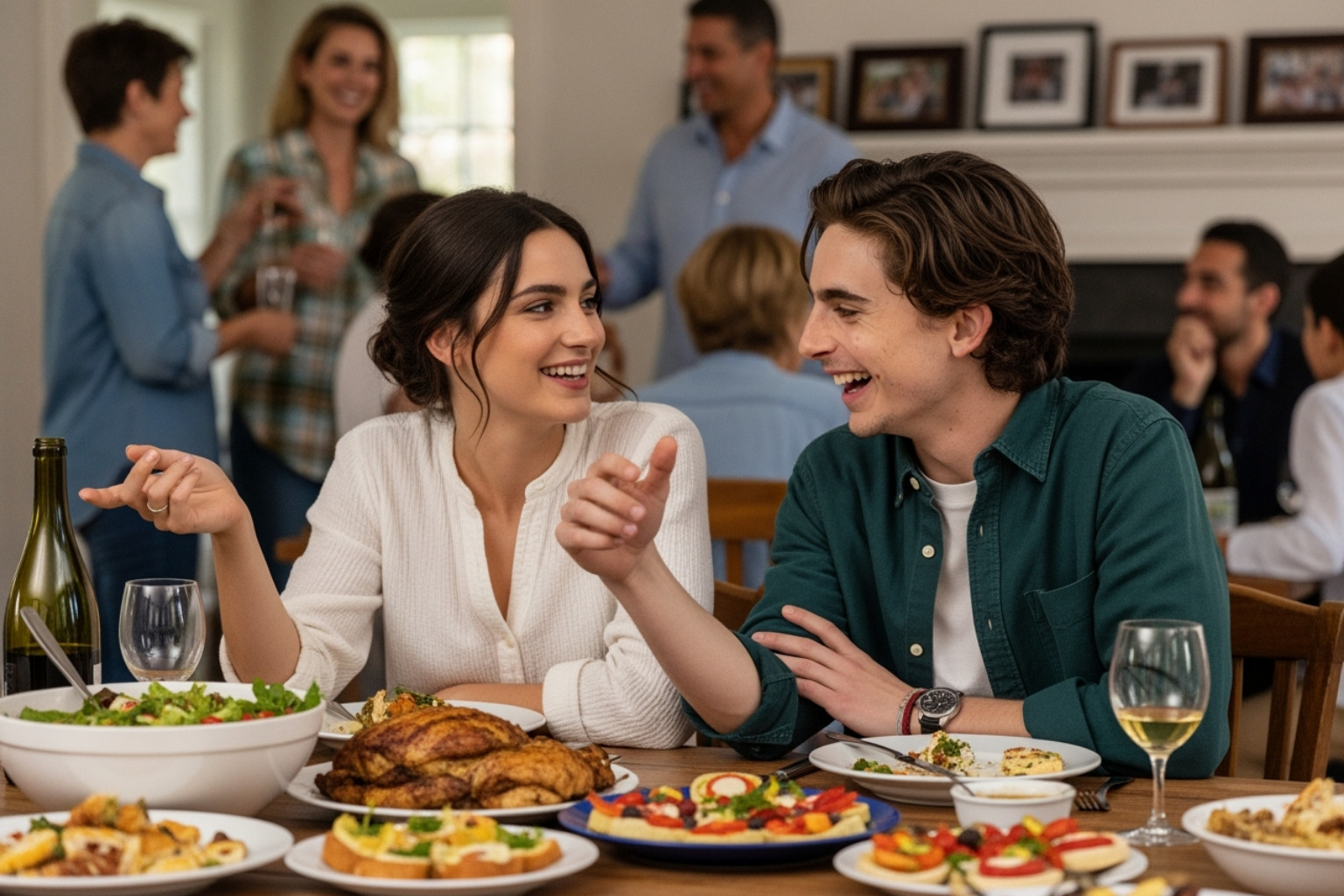 Pauline and Timothée Chalamet together at a family event. -  pauline chalamet