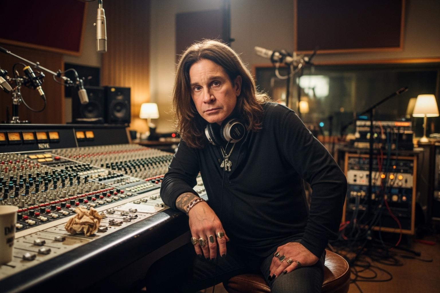 Ozzy Osbourne in the studio - how old is ozzy osbourne