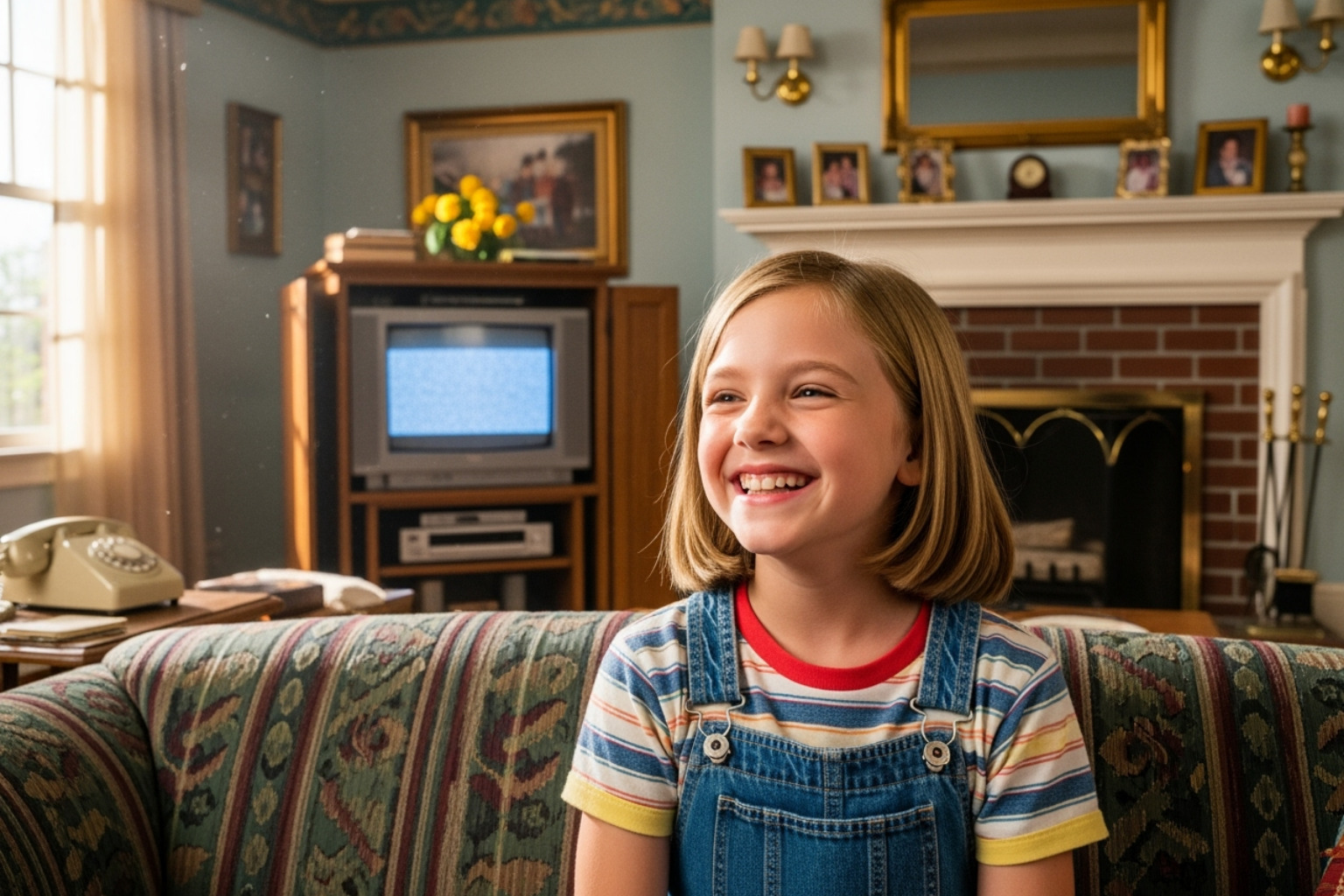 A young Ashley Johnson as Chrissy Seaver in a scene from 'Growing Pains' - ashley johnson