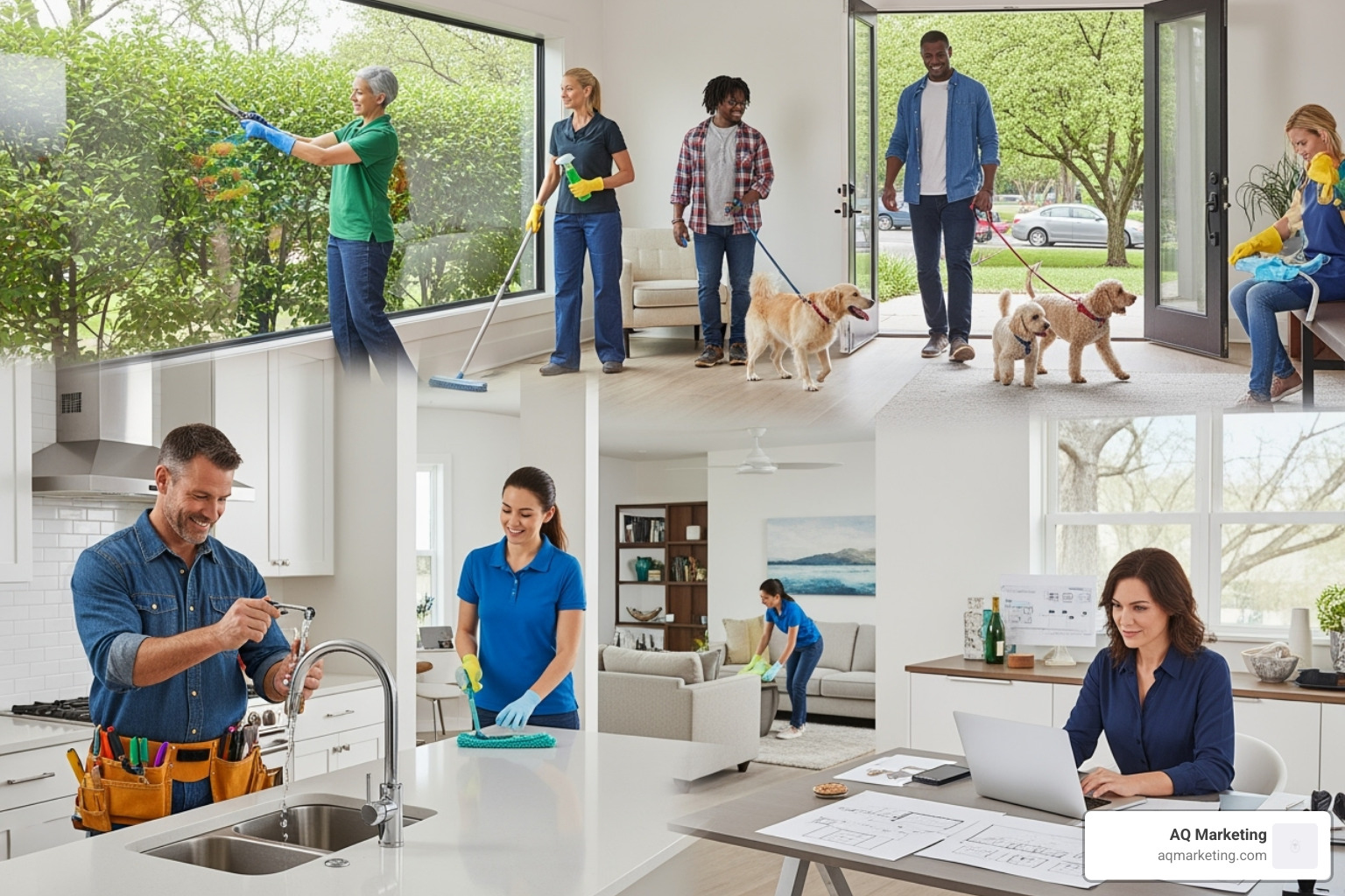 collage of several clean and professional home service website designs - best home service websites collage of several clean and professional home service website designs - best home service websites