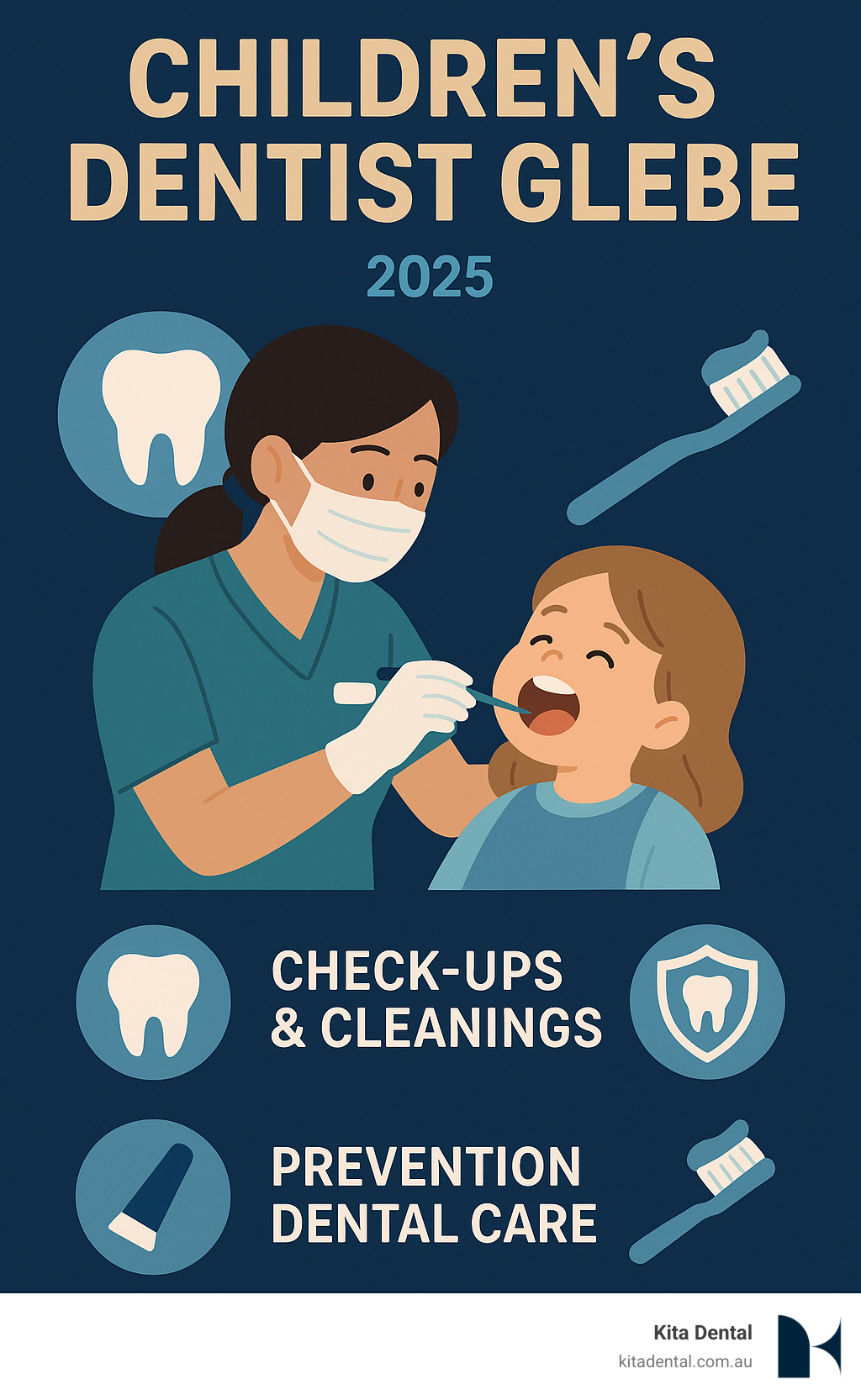 Comprehensive infographic showing baby teeth eruption timeline from 6-12 months through age 3, adult teeth emergence from age 6-12, recommended first dental visit timing, and key preventative treatments like fluoride and sealants with Australian dental health statistics - childrens dentist glebe infographic roadmap-5-steps Comprehensive infographic showing baby teeth eruption timeline from 6-12 months through age 3, adult teeth emergence from age 6-12, recommended first dental visit timing, and key preventative treatments like fluoride and sealants with Australian dental health statistics - childrens dentist glebe infographic roadmap-5-steps