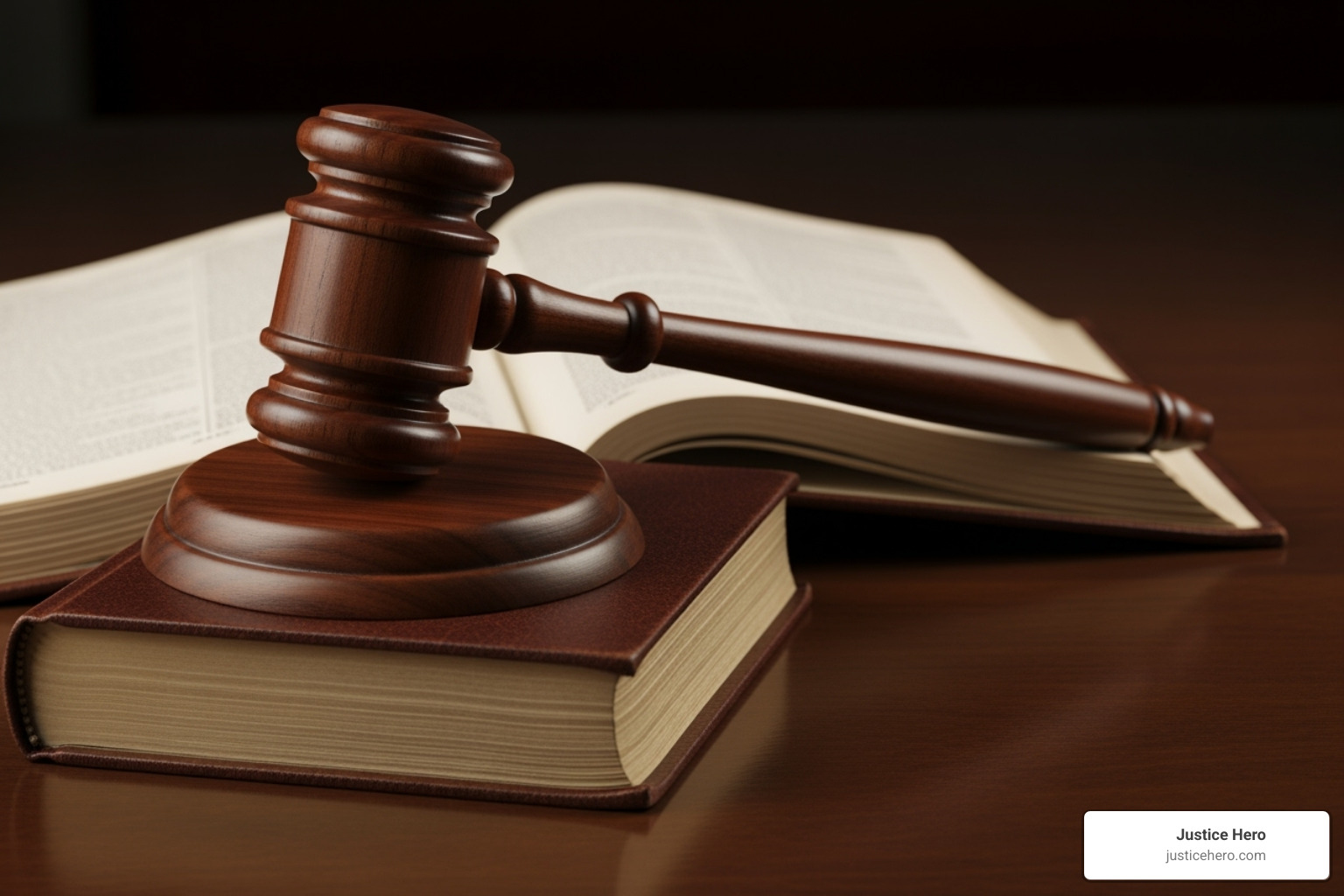 gavel resting on a law book - personal injury accident lawyer