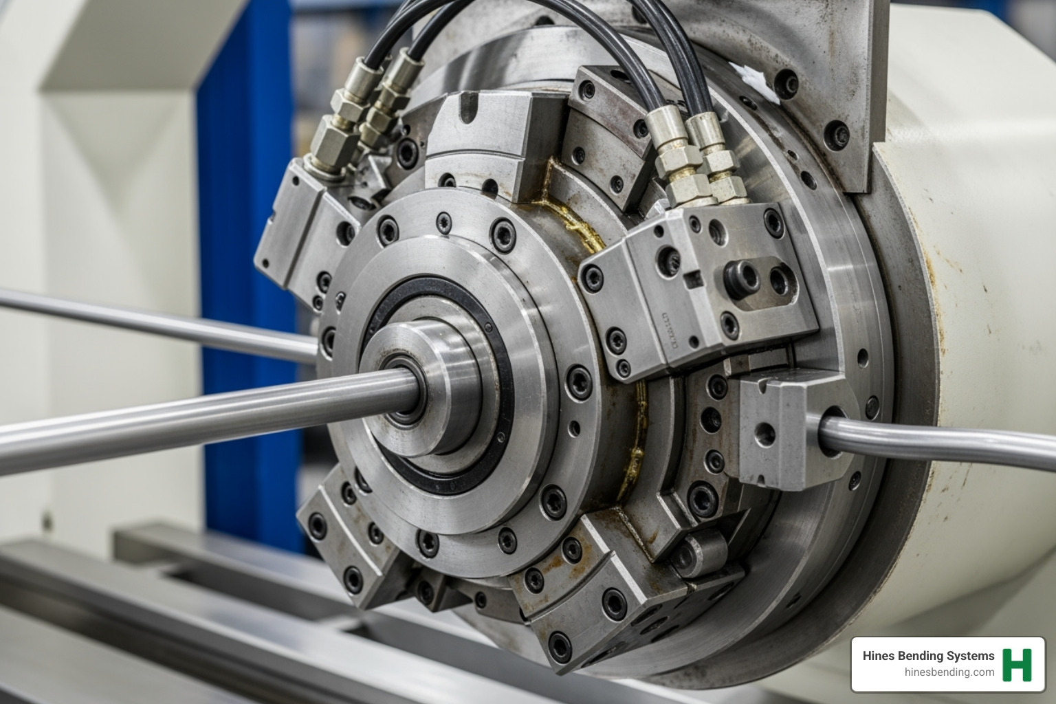 Rotating bend head on a CNC tube bender - right and left cnc tube bender