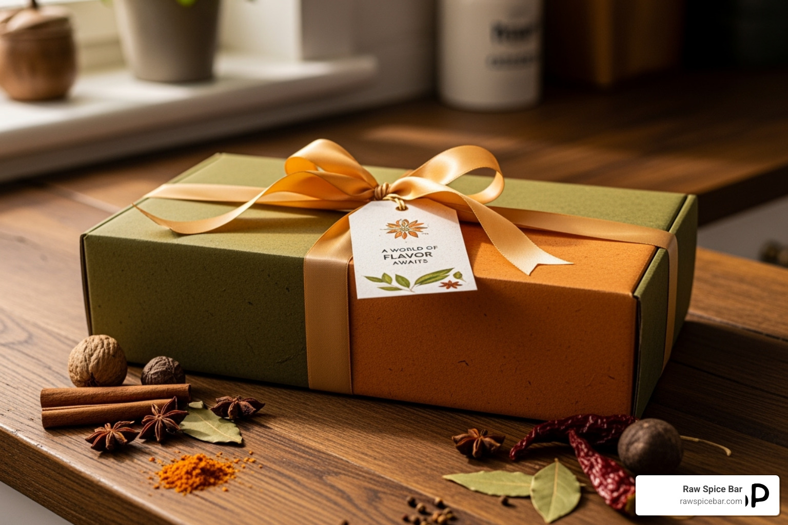 gift wrapped spice box - cooking spices subscription box