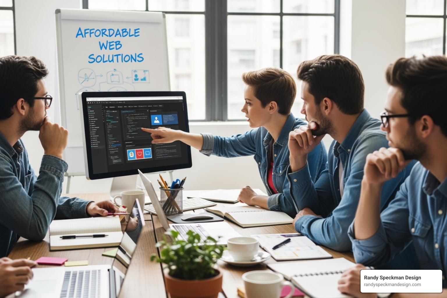 split screen showing a DIY template on one side and a custom design on the other - affordable web development services split screen showing a DIY template on one side and a custom design on the other - affordable web development services