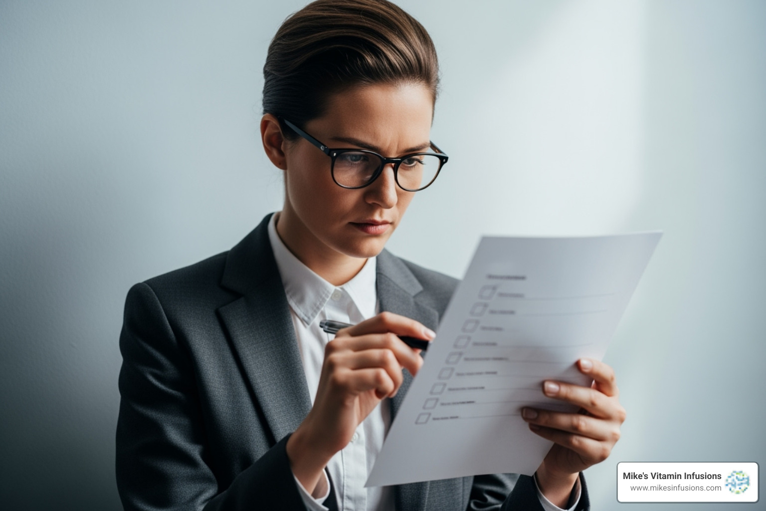 Person looking at a checklist - weight loss clinic north georgia