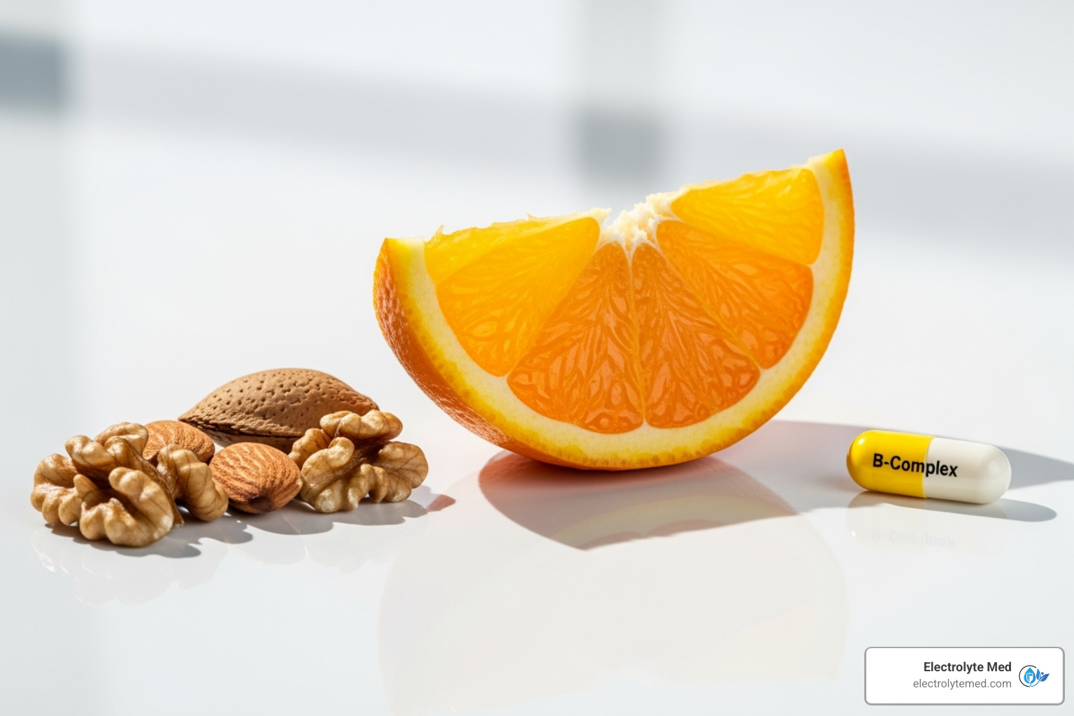 Key vitamins and minerals like Vitamin C, Zinc, and B-Vitamins - IV drip for flu