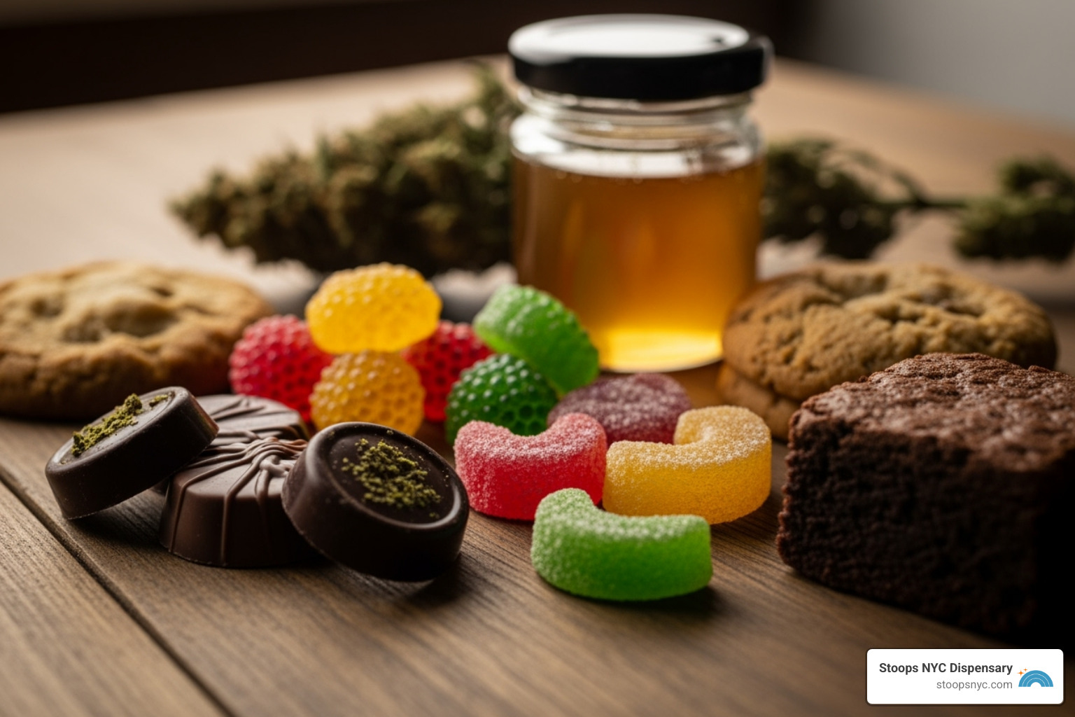 A person carefully reading the label on a package of cannabis gummies, focusing on dosage and ingredients - edibles for pain