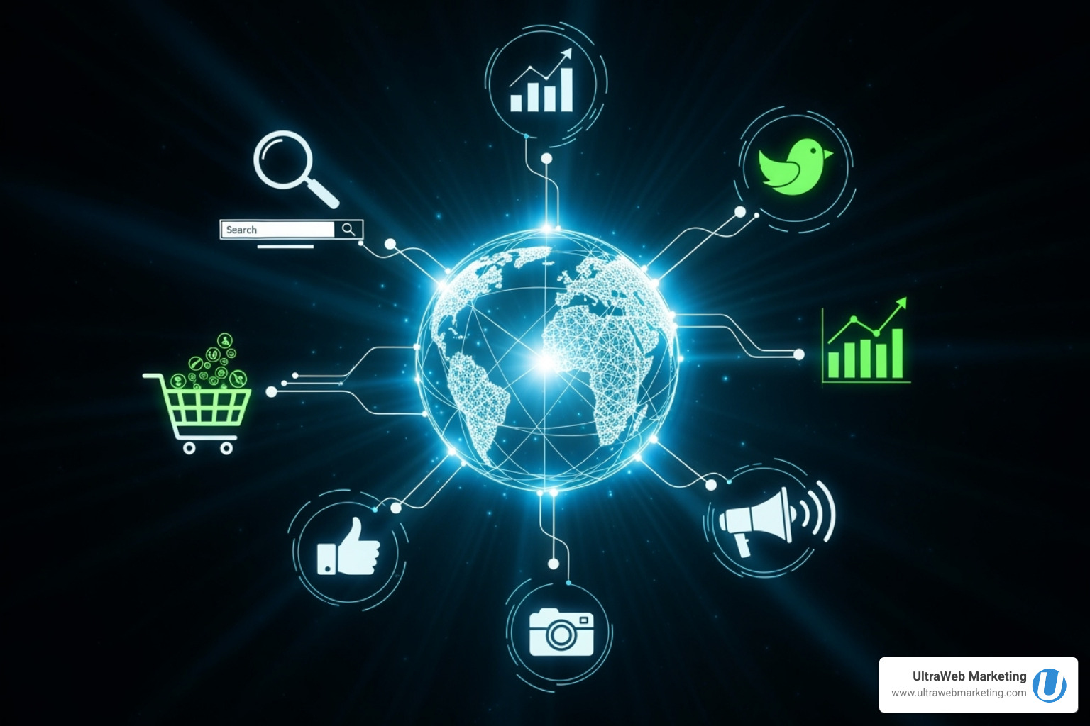 A marketing team collaborating on a campaign, brainstorming ideas around a table with laptops and whiteboards, illustrating synergy across SEO, Google Ads, social media, and web design - best web marketing A marketing team collaborating on a campaign, brainstorming ideas around a table with laptops and whiteboards, illustrating synergy across SEO, Google Ads, social media, and web design - best web marketing
