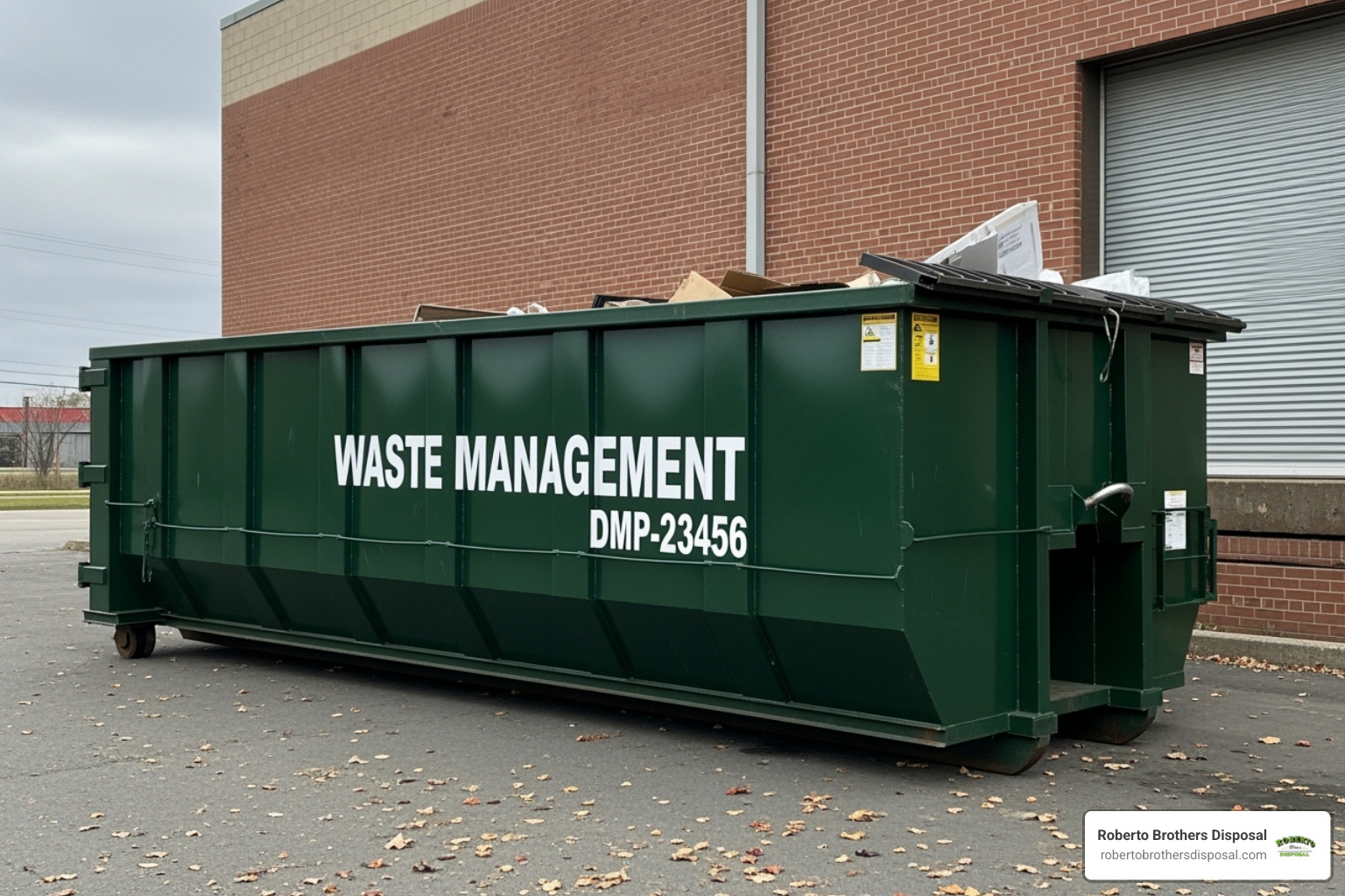 Collection of prohibited items like paint cans, batteries, and chemicals - Commercial dumpster prices