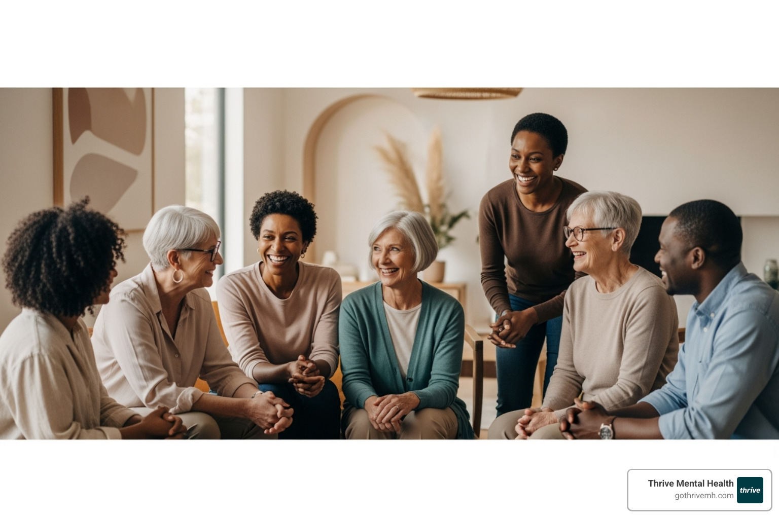 Diverse group of people connecting in a supportive, warm environment, symbolizing community and belonging - am i autistic