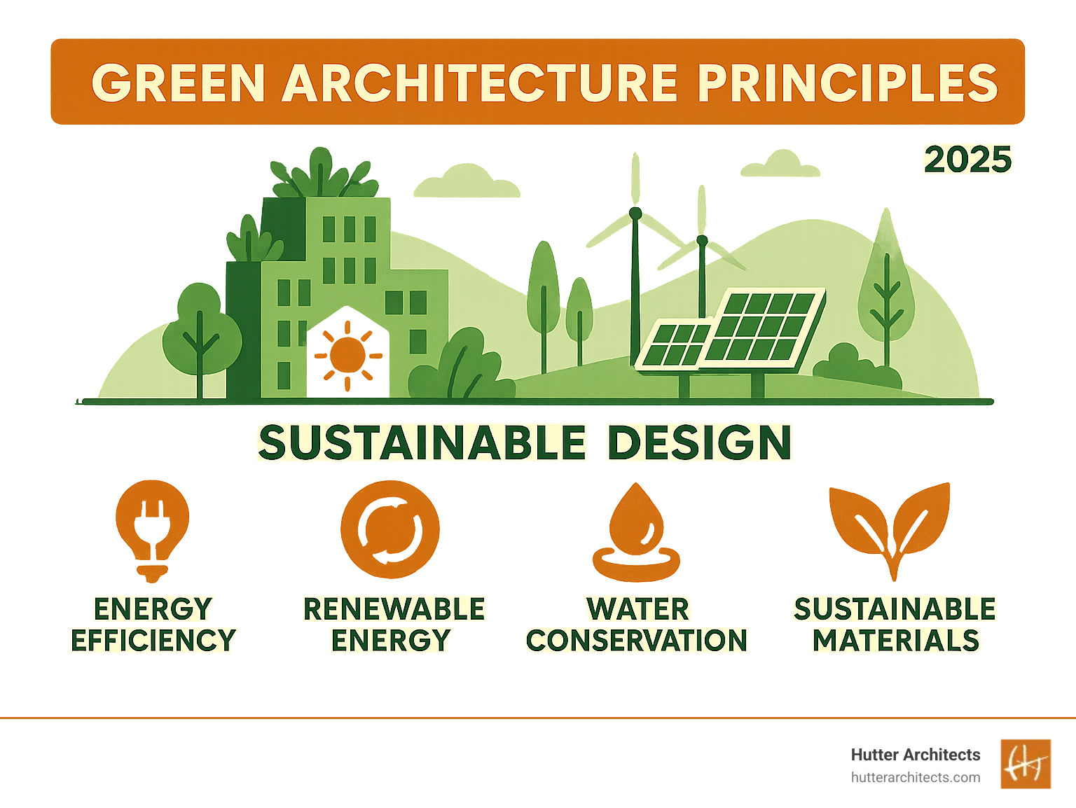 green architecture principles - green architecture projects infographic 