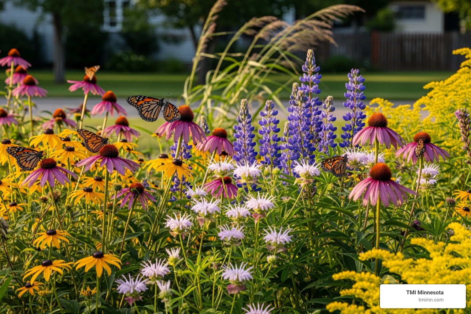 a vibrant Minnesota pollinator garden with butterflies and native flowers - minnesota landscapes a vibrant Minnesota pollinator garden with butterflies and native flowers - minnesota landscapes