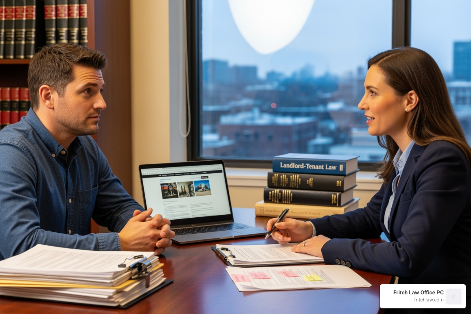 tenant speaking with lawyer - legal protection for tenants