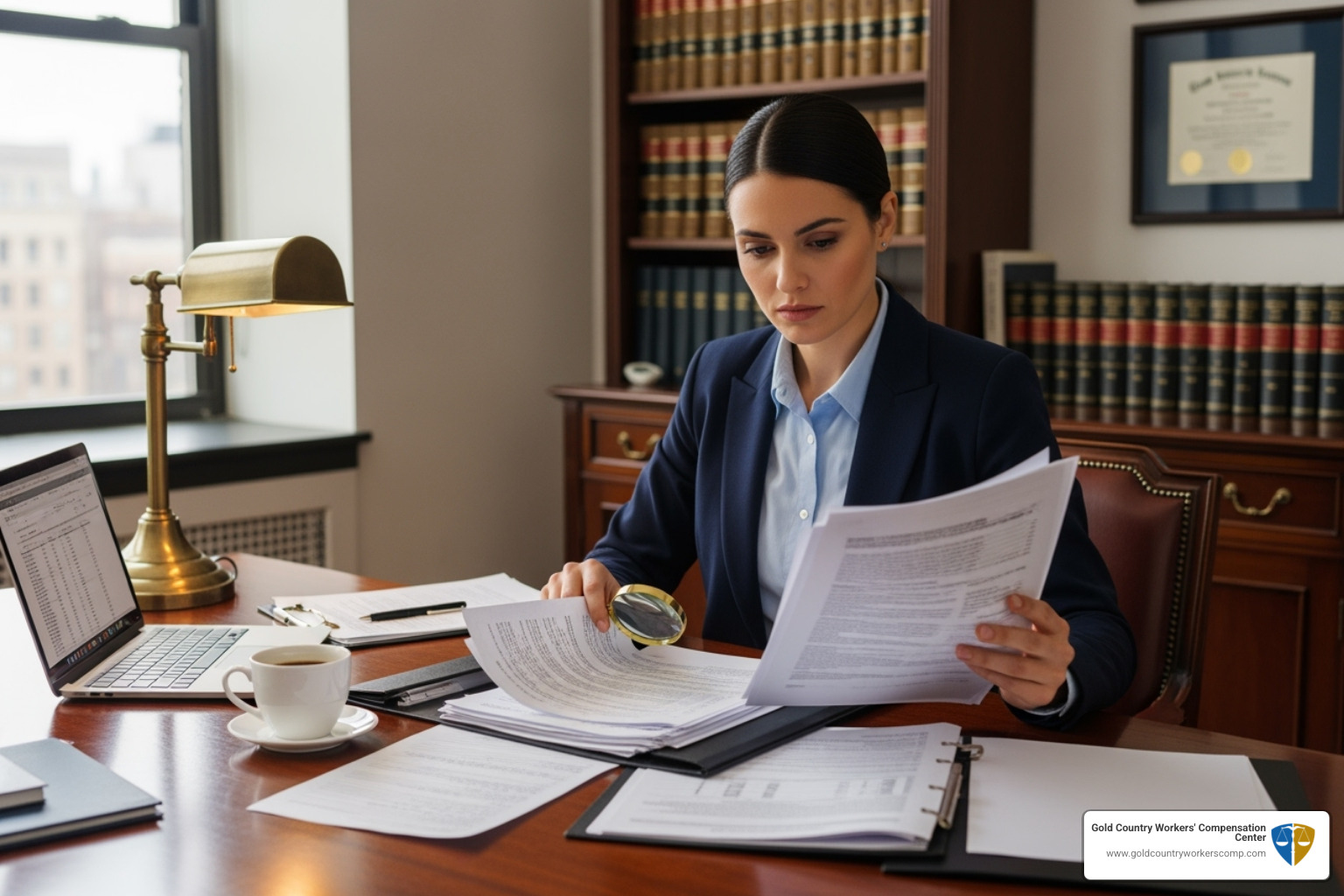 Attorney reviewing medical documents - disability attorney