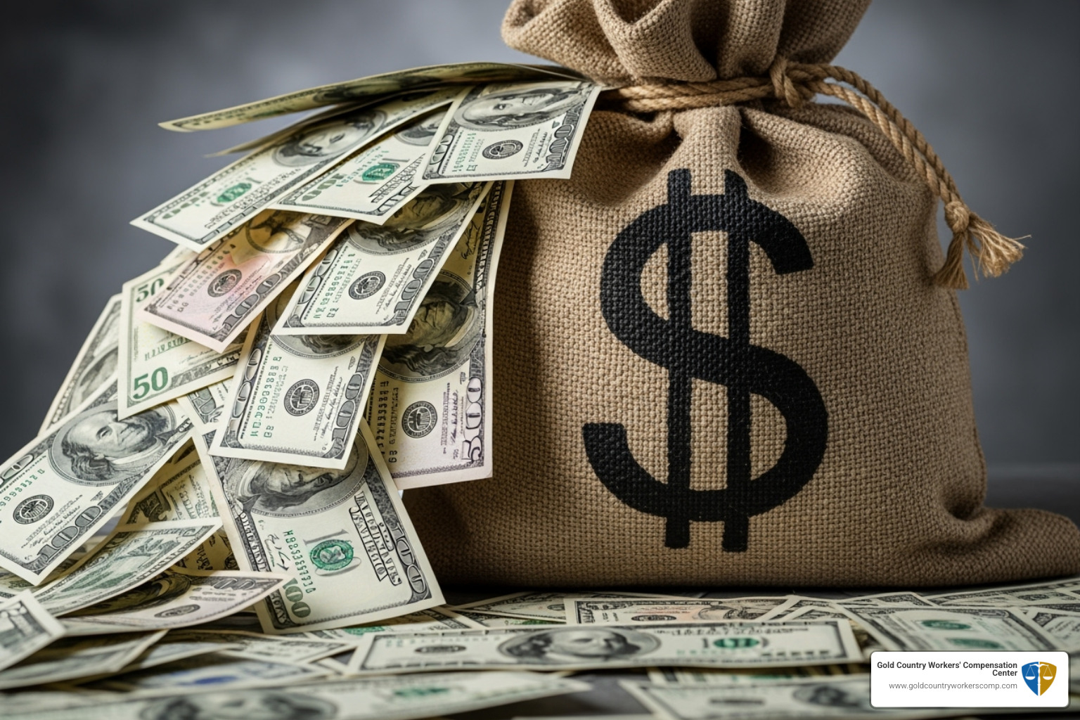 Money bag with dollar signs - disability attorney
