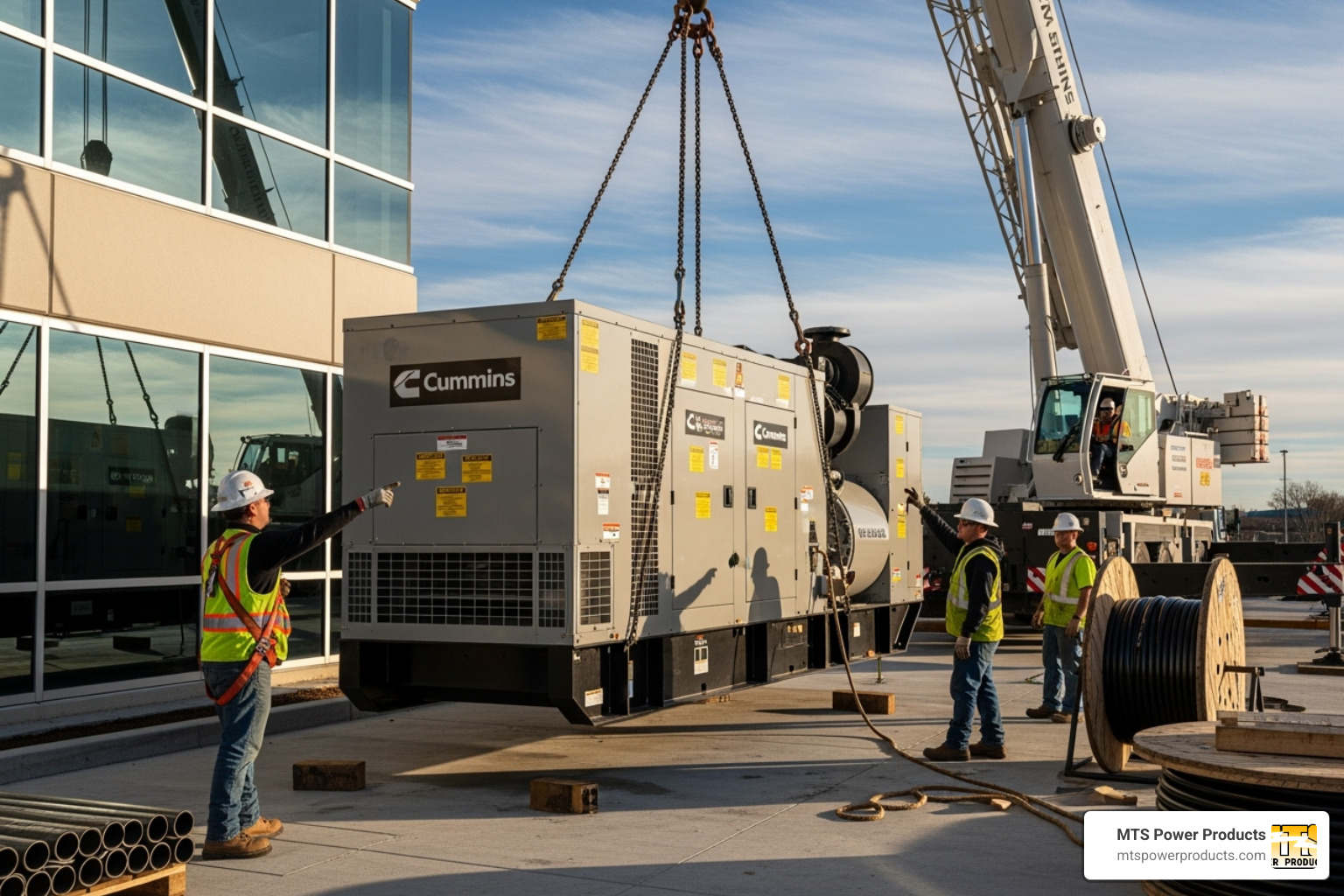 Side-by-side comparison of diesel, natural gas, and propane commercial generators - commercial backup generator installation