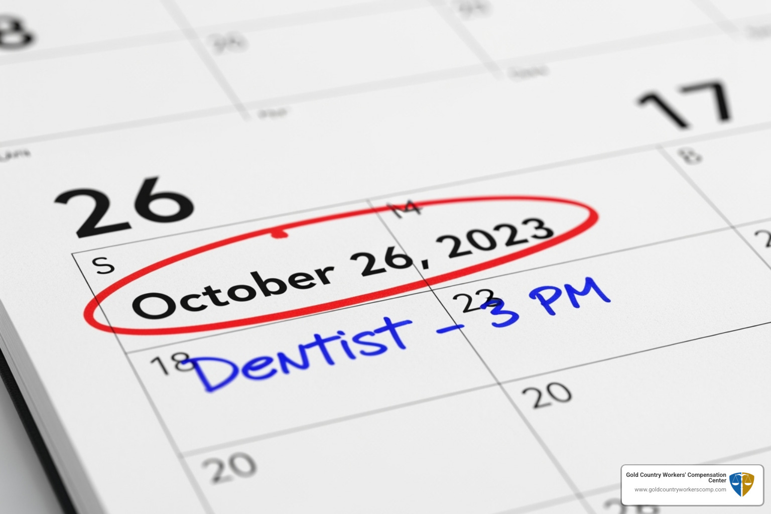 a calendar with an appointment circled - social security sacramento