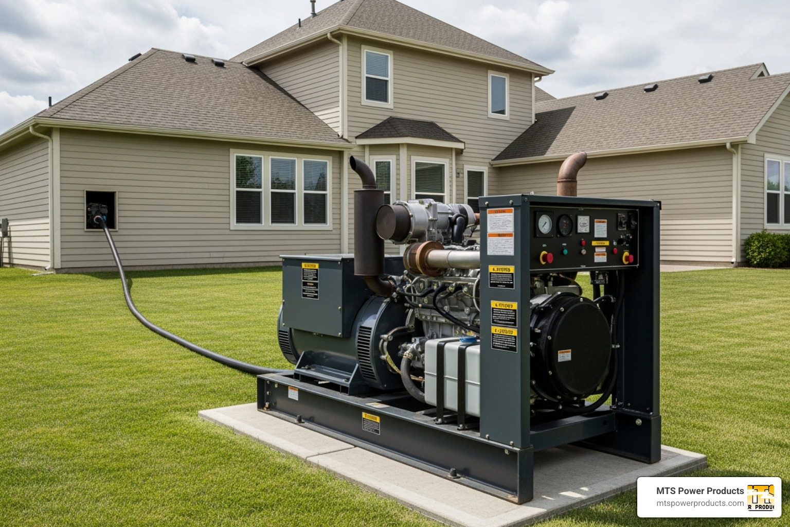 modern generator control panel with a digital display - diesel generator for home