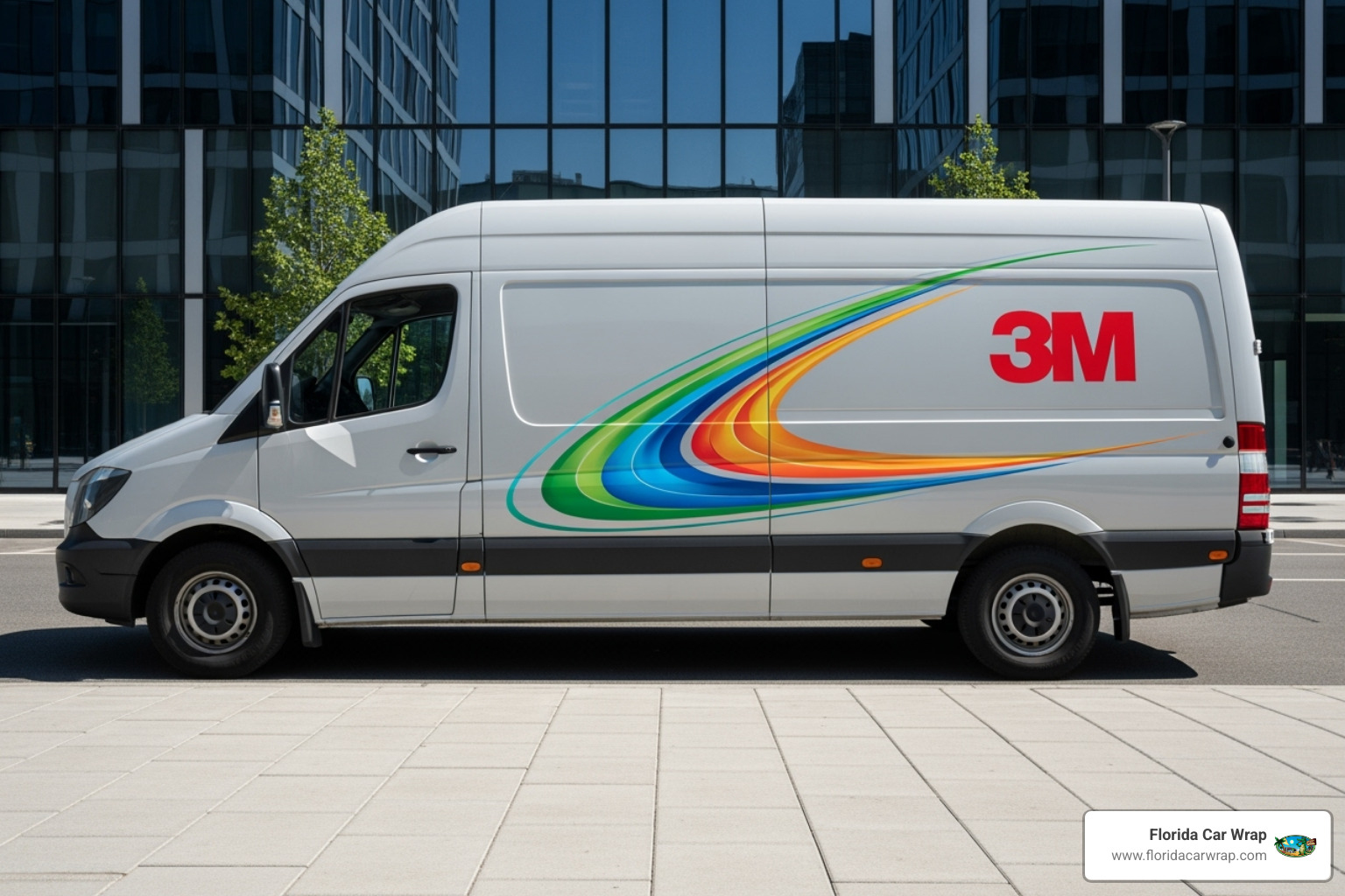 Sleek commercial van with branded 3M graphics - 3M Wraps Fort Lauderdale