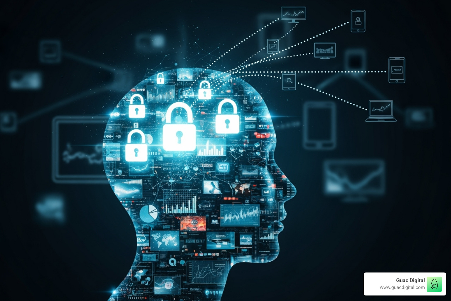 digital profile with categories like demographics, interests, and purchase history - big data advertising privacy