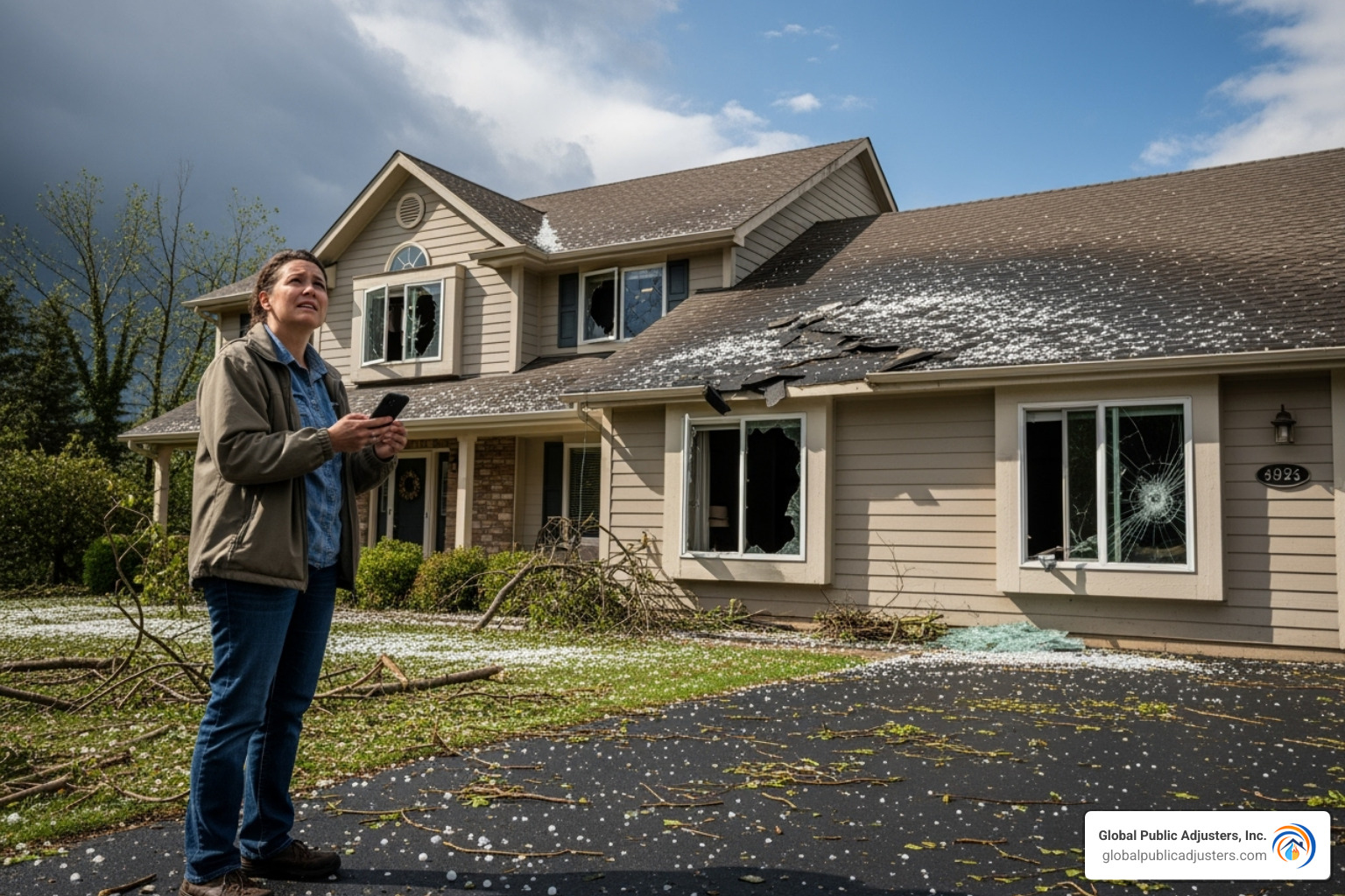 homeowner inspecting property - hail damage insurance claim time limit