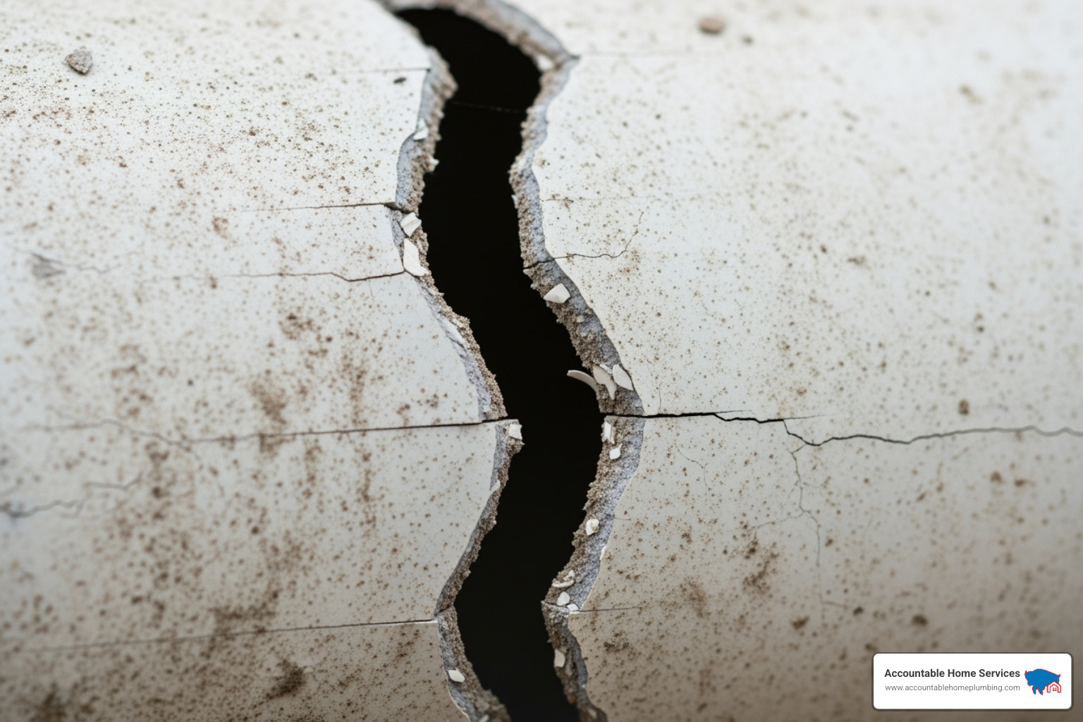 Cracked PVC pipe - Clogged drain repair Denver