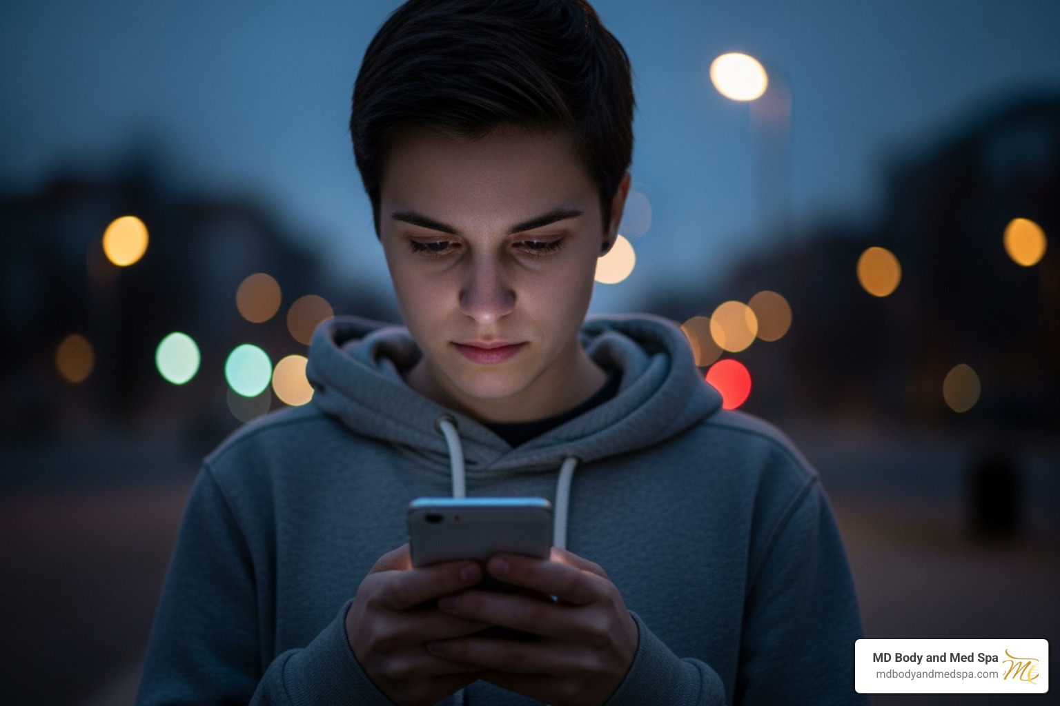 person using a smartphone to search for local mobile IV services - mobile iv clinic near me