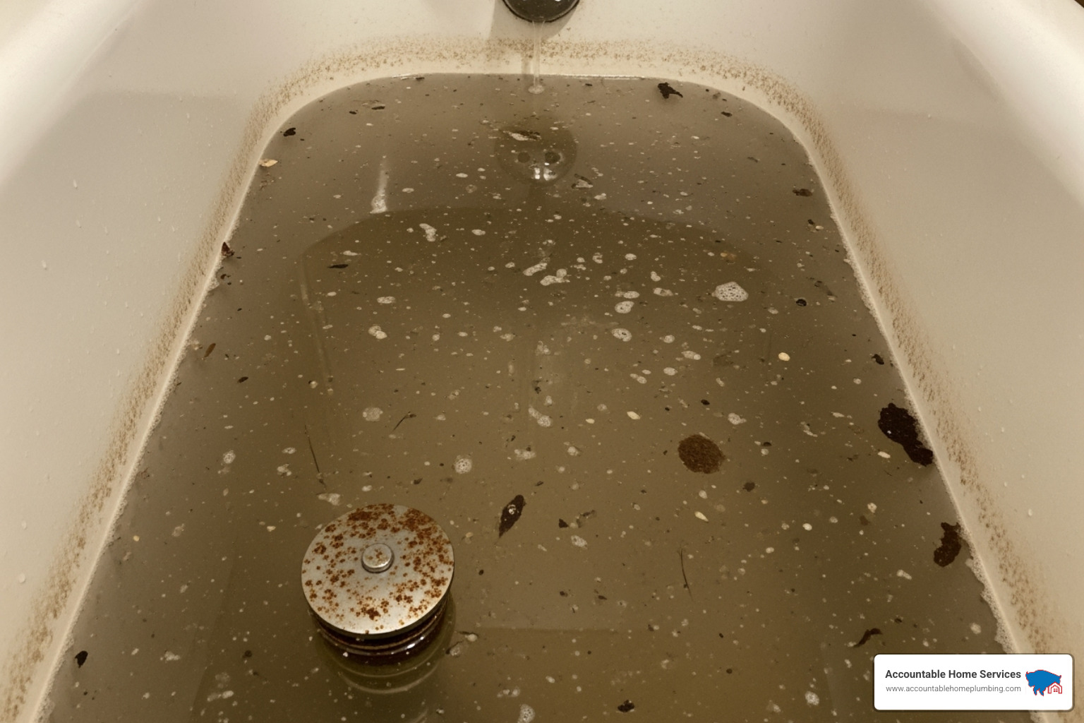Water backing up into a bathtub - Clogged drain repair Denver