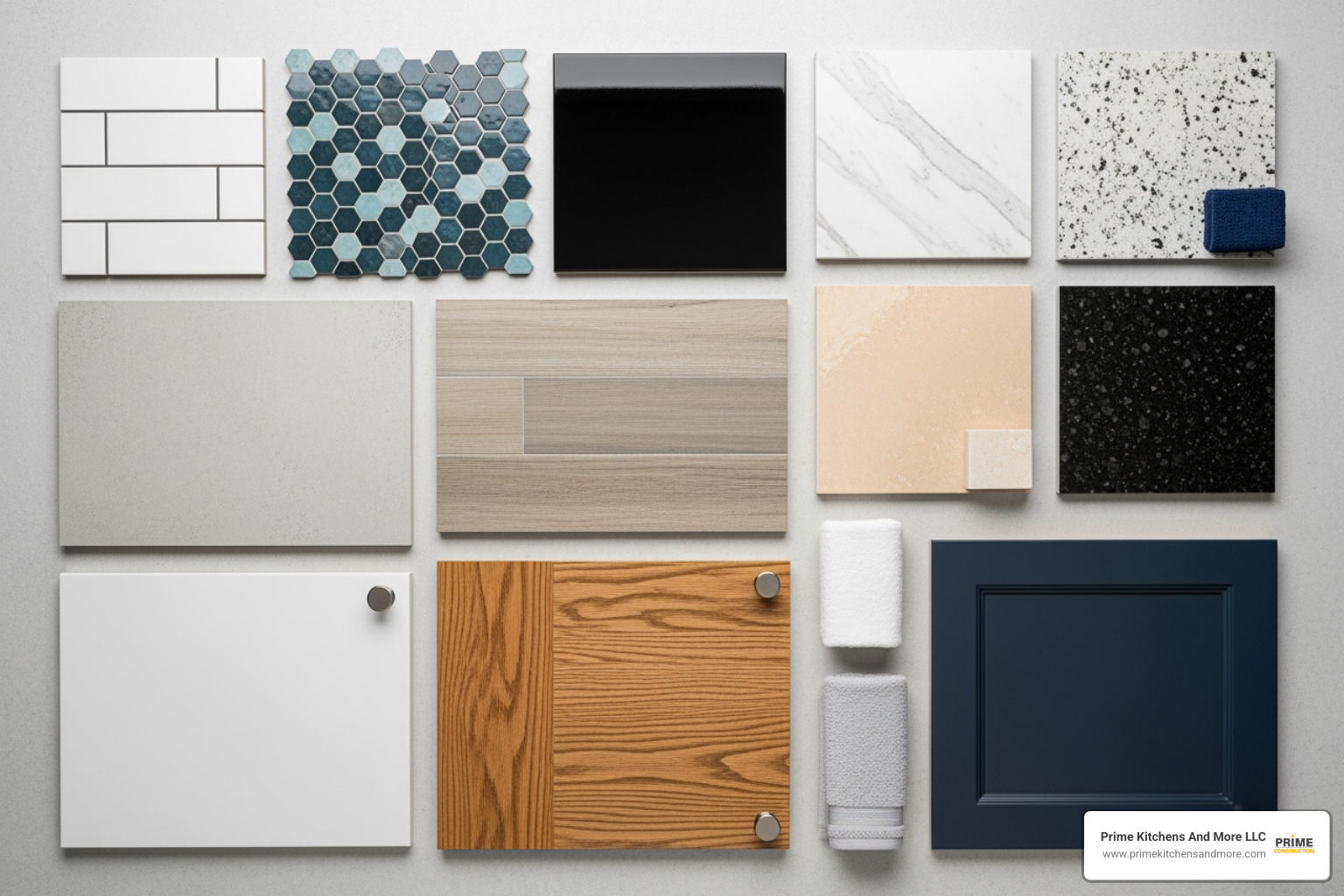 various bathroom material samples like tile, countertops, and cabinetry - affordable bathroom remodel cost orlando