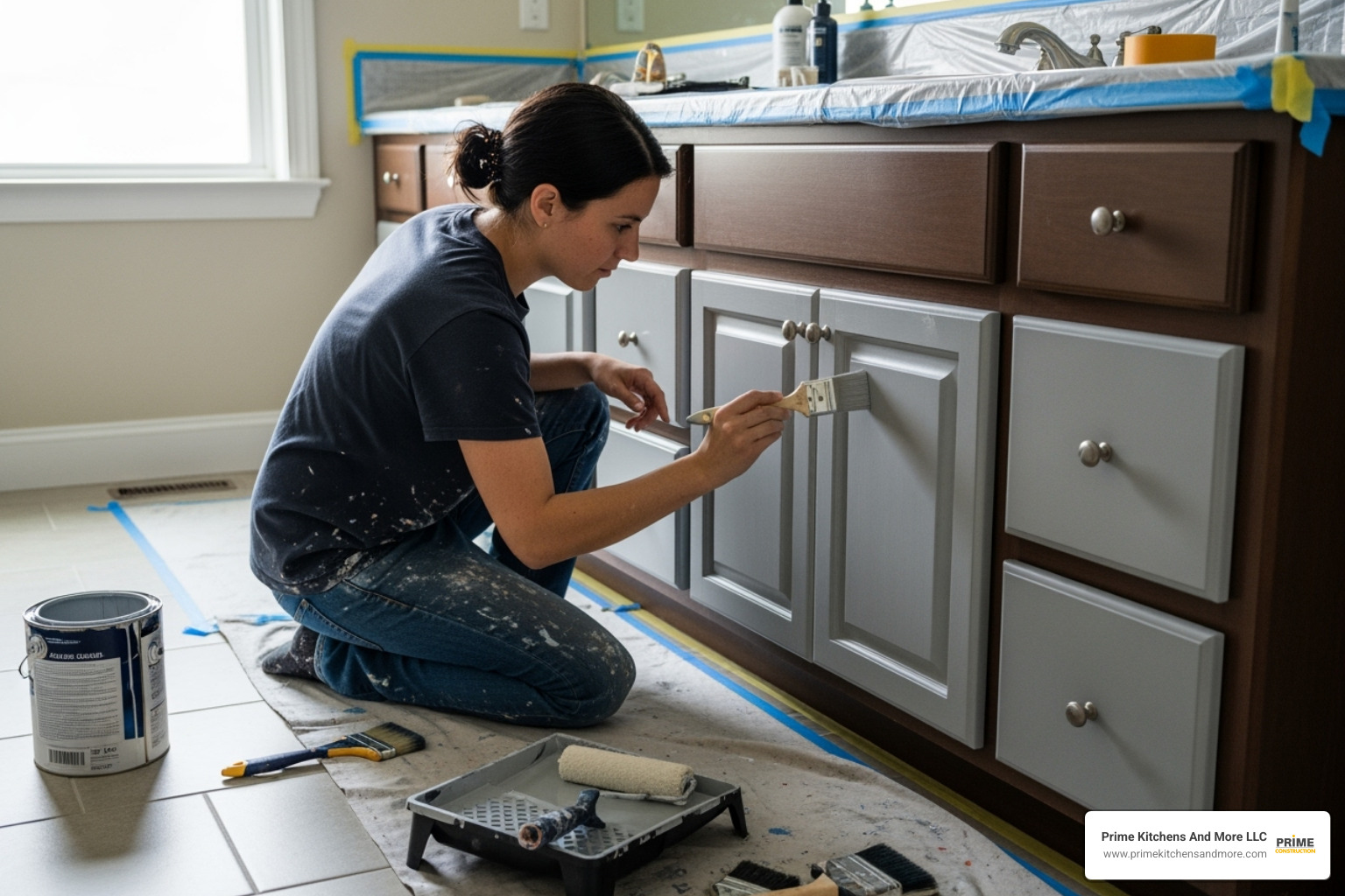 DIY-friendly project like painting a vanity or installing peel-and-stick backsplash - affordable bathroom remodel cost orlando
