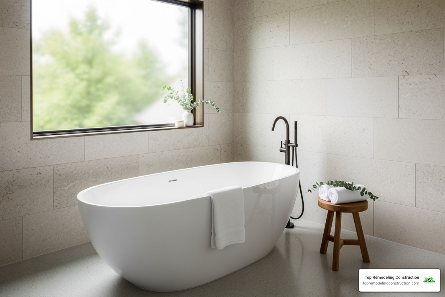 beautifully remodeled bathroom with a freestanding tub - home renovations company beautifully remodeled bathroom with a freestanding tub - home renovations company