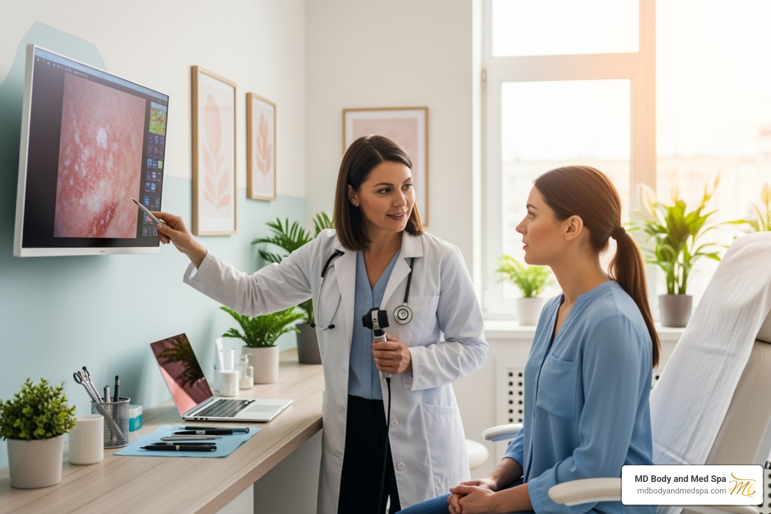 dermatologist consulting with a patient - co2 laser resurfacing