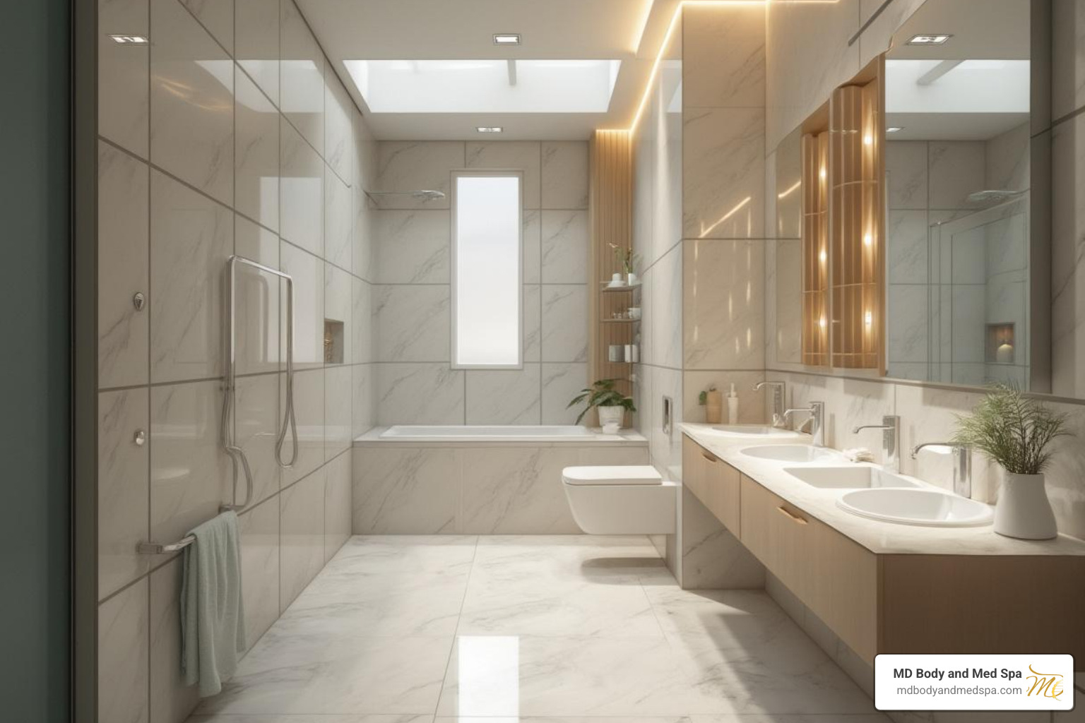clean bathroom setup - body hair removal
