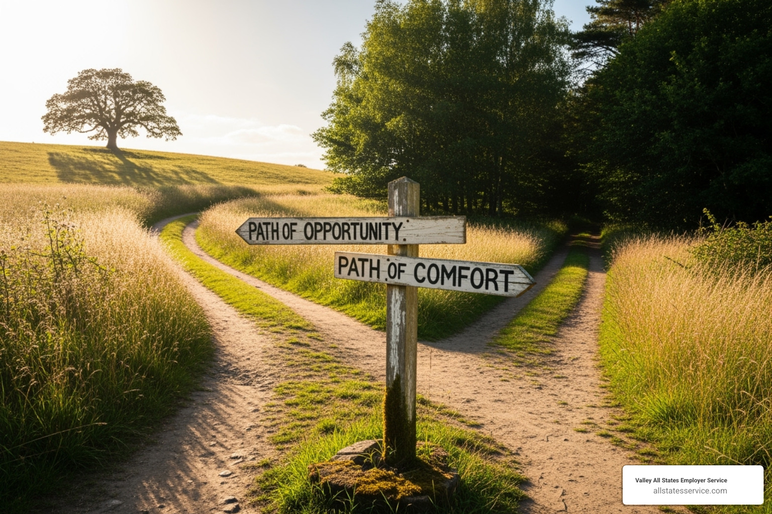 a fork in the road with signs for "In-House Team" and "Outsourced Partner" - compliance outsourcing solutions