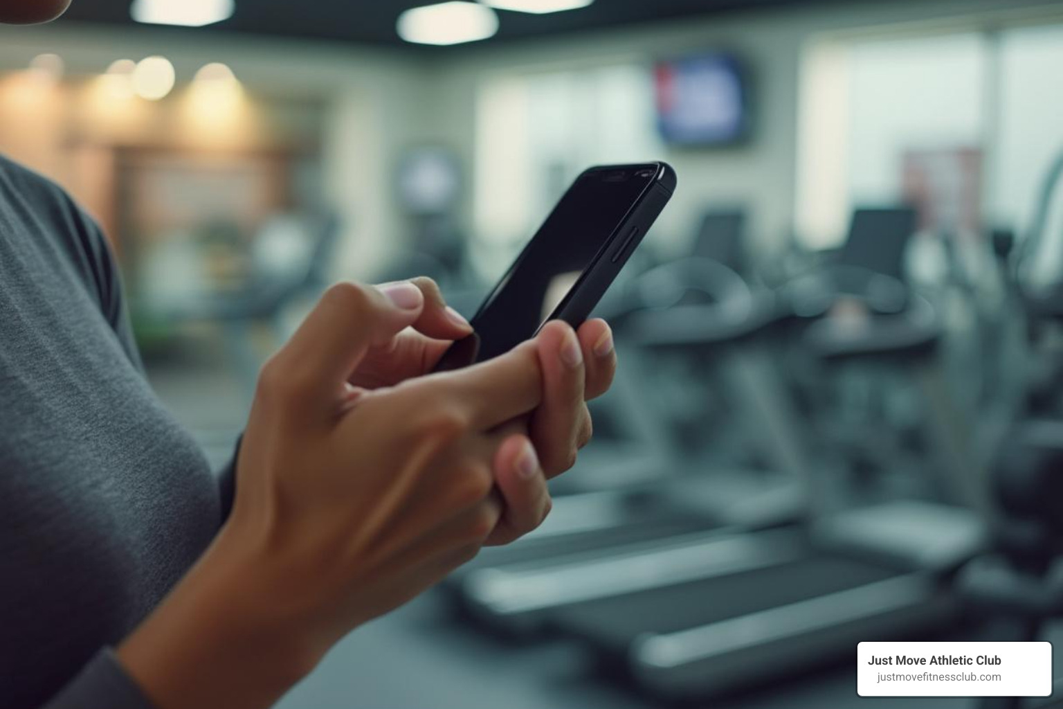 person using a mobile app to check into a gym - fitness centers in winter haven fl person using a mobile app to check into a gym - fitness centers in winter haven fl