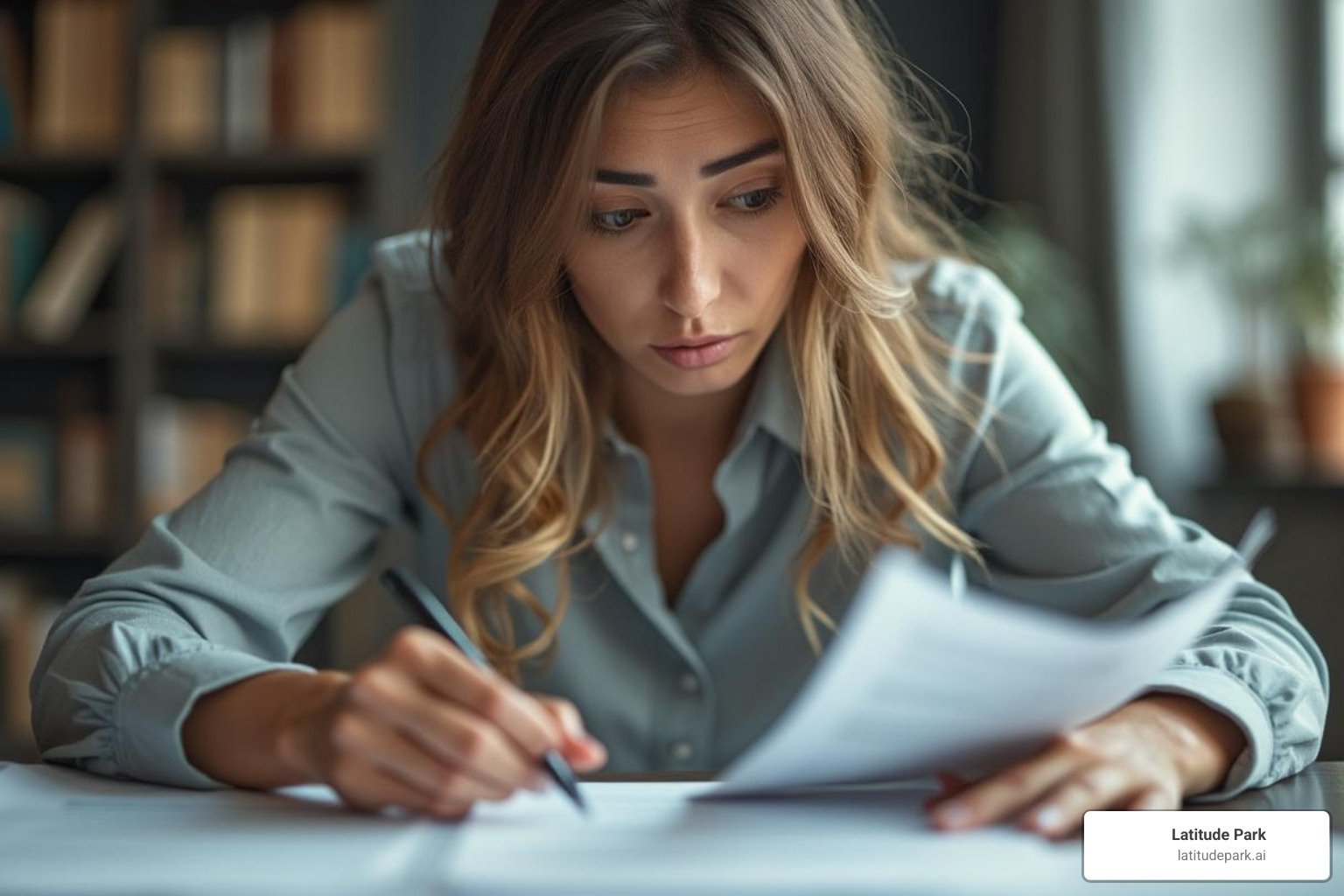 A person looking relieved while reviewing documents, symbolizing the stress reduction and clarity gained from working with a franchise consultant - franchise consultant companies