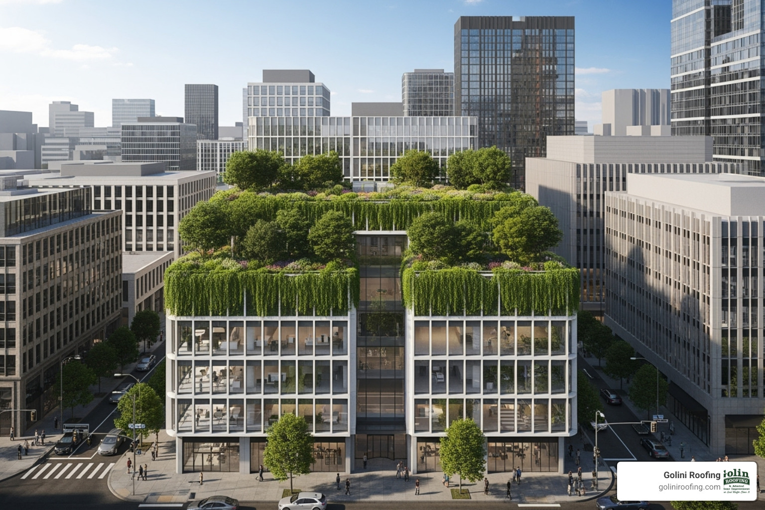 commercial building with a green roof - commercial roofing & waterproofing commercial building with a green roof - commercial roofing & waterproofing