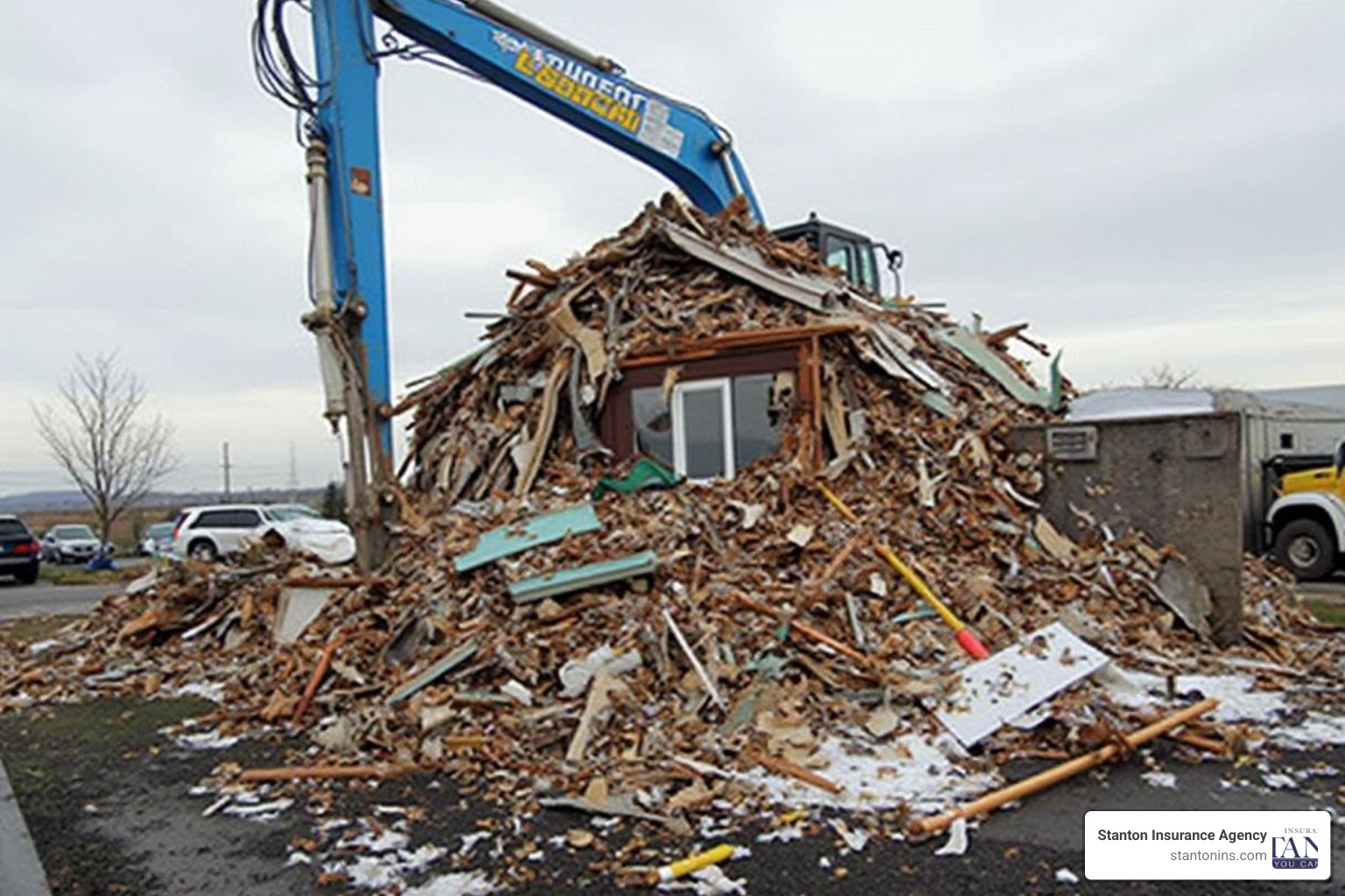 Checklist with items like "Policy Type," "Cause of Loss," and "Exclusions" ticked off - is collapse covered by commercial property insurance