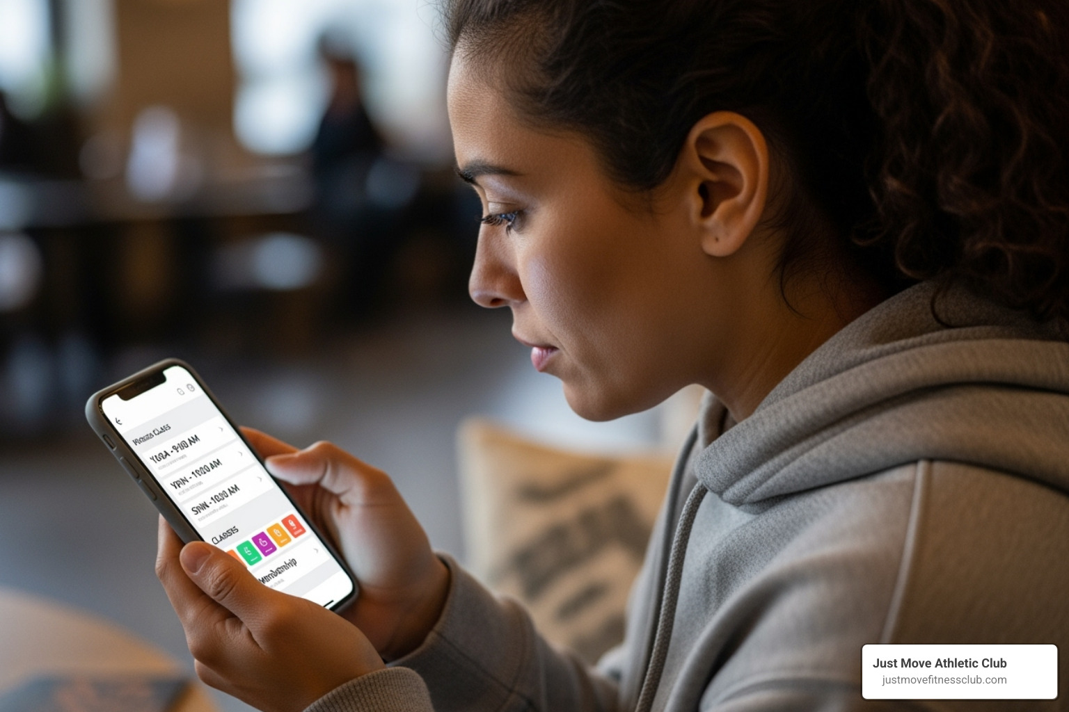 person using smartphone to look up local fitness classes - zumba class near me person using smartphone to look up local fitness classes - zumba class near me