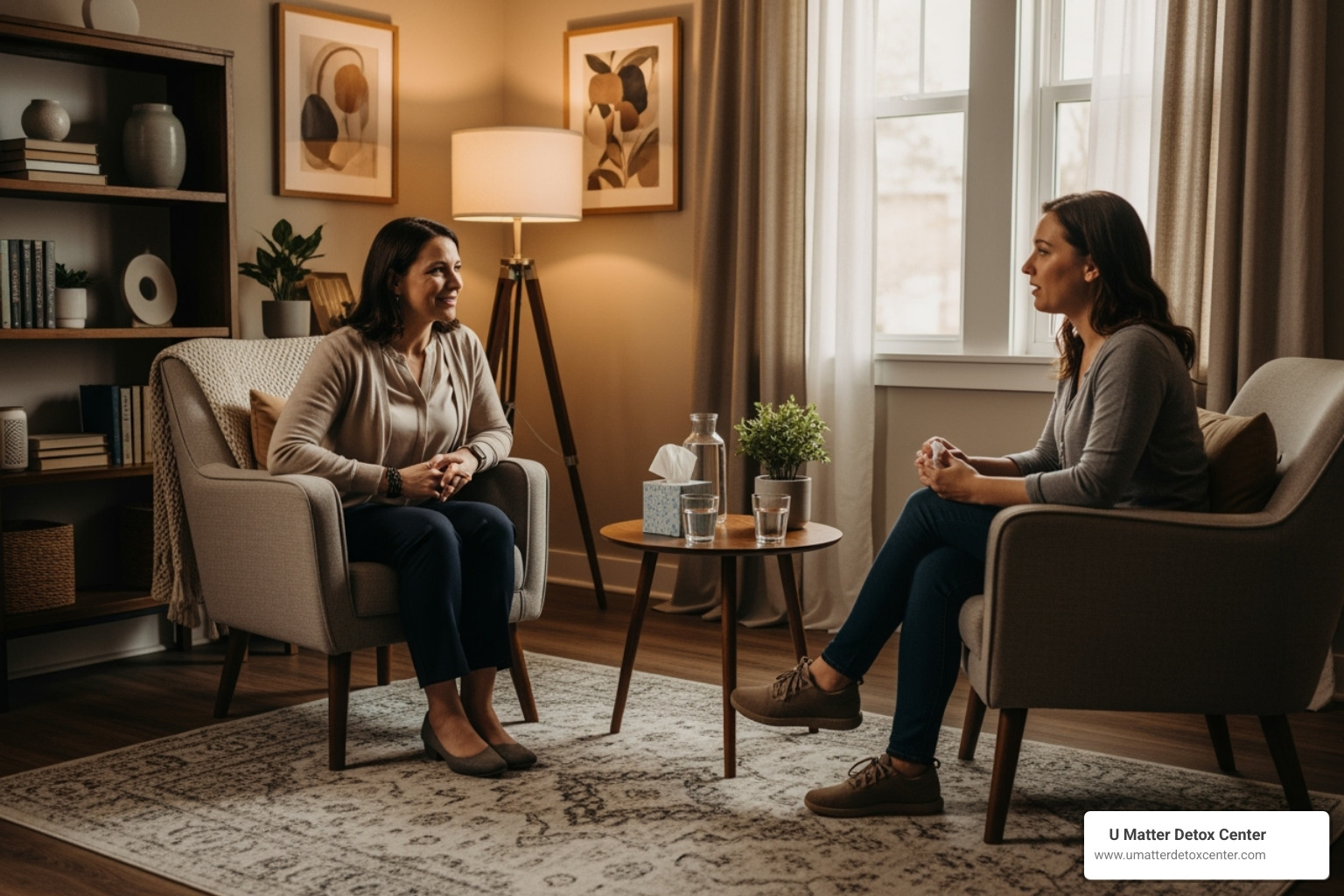 One-on-one therapy session in a comfortable setting - beverly hills detox