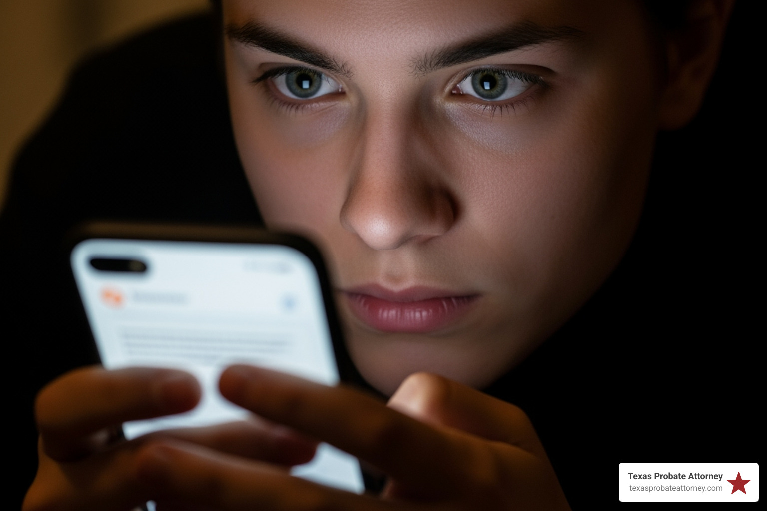 person looking cautiously at smartphone - How to avoid fraud