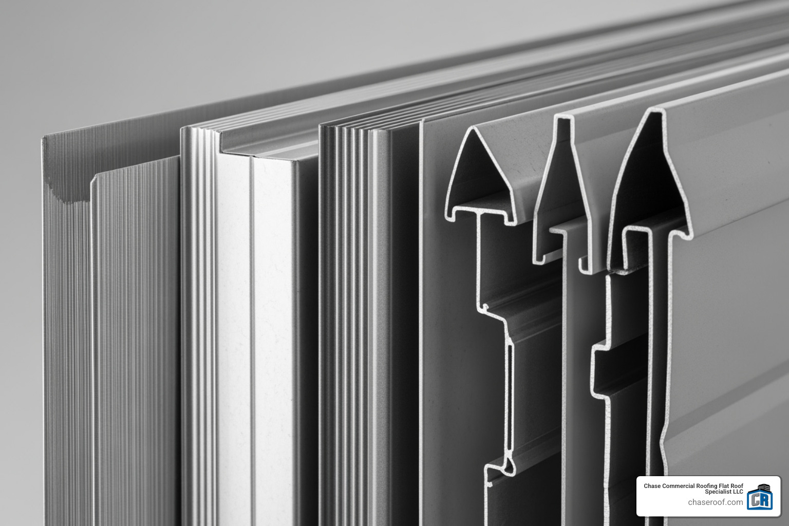 different snap-lock panel profiles, such as striated or with minor ribs - standing seam snap lock